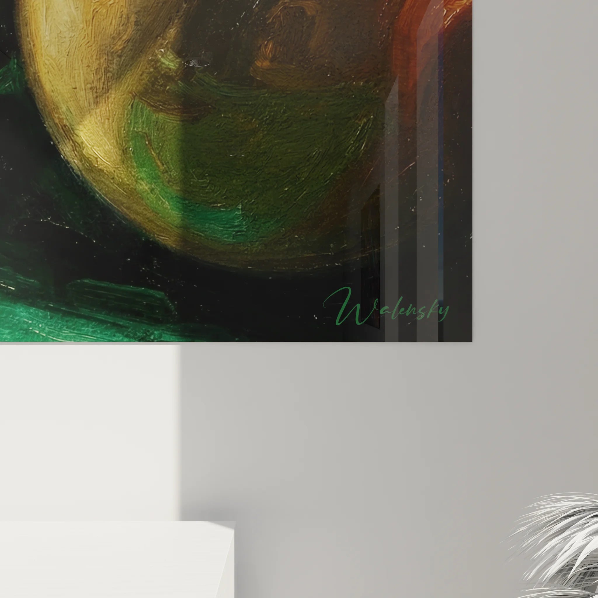 Vue ensemble tableau billard artistique, composition moderne boules sport décoration