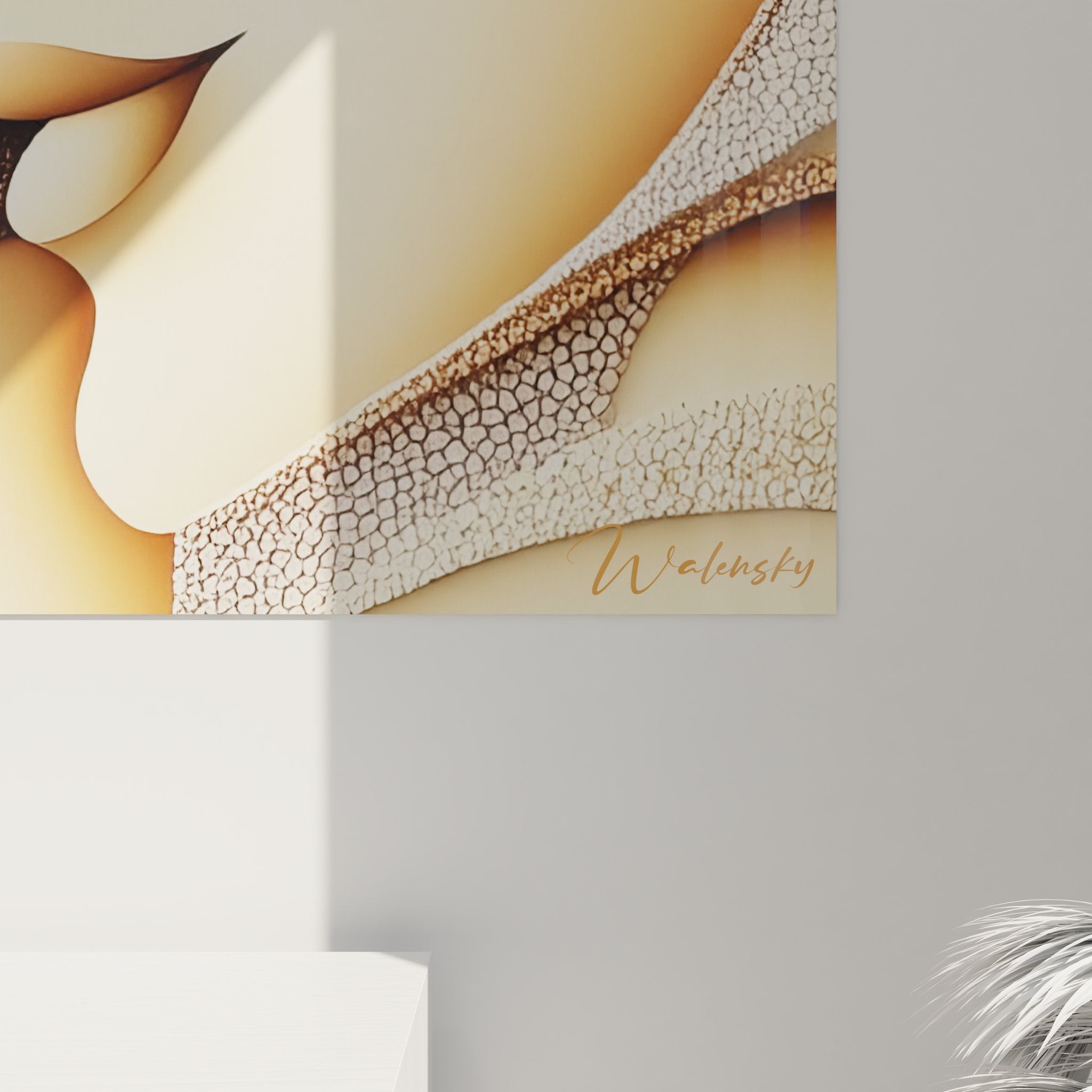 Vue d'ensemble tableau mural Bouddha doré, œuvre zen complète aux tons dorés pour décoration spirituelle moderne