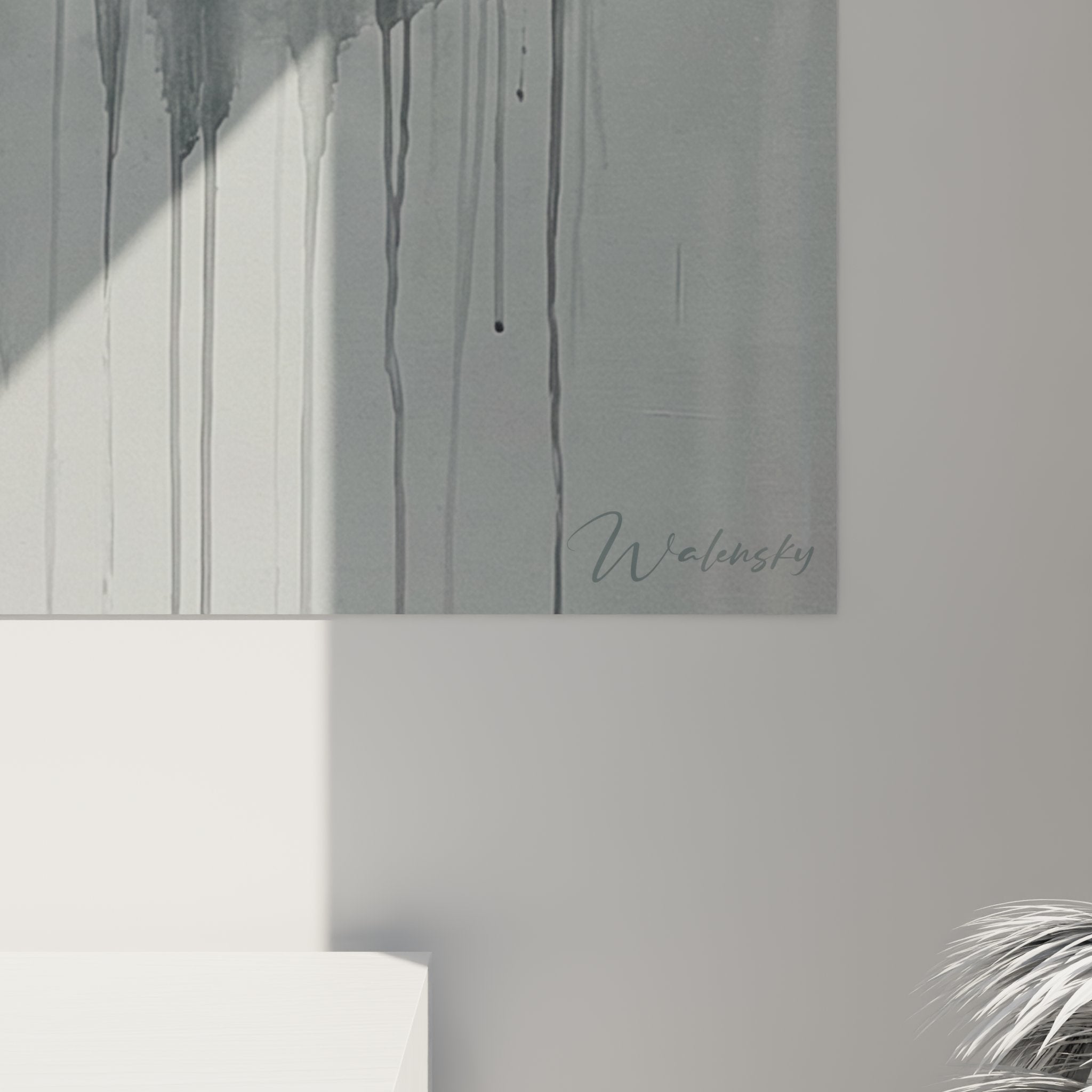 Übersicht Wandbild französische Bulldogge Fenster Aquarell moderne Inneneinrichtung