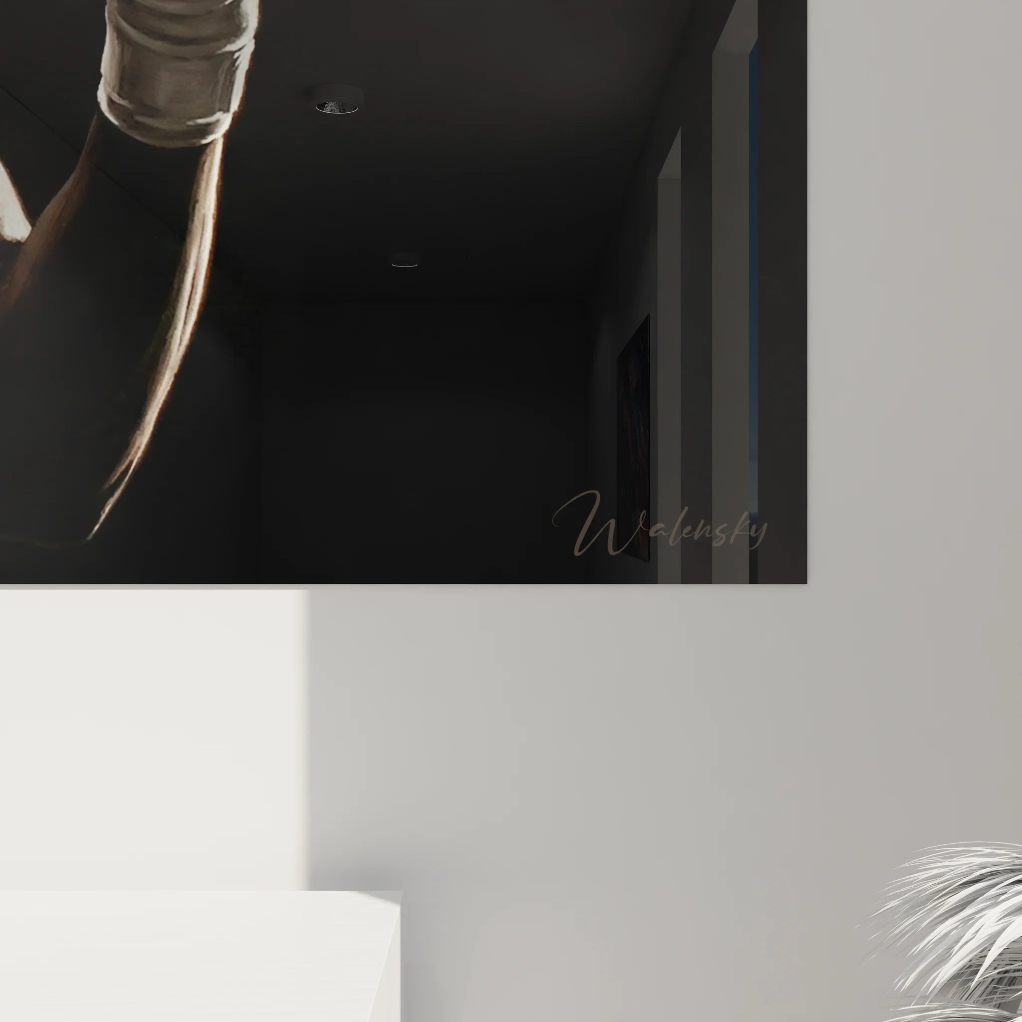 Vue ensemble tableau boxe moderne, décoration murale sport combat, art contemporain athlète