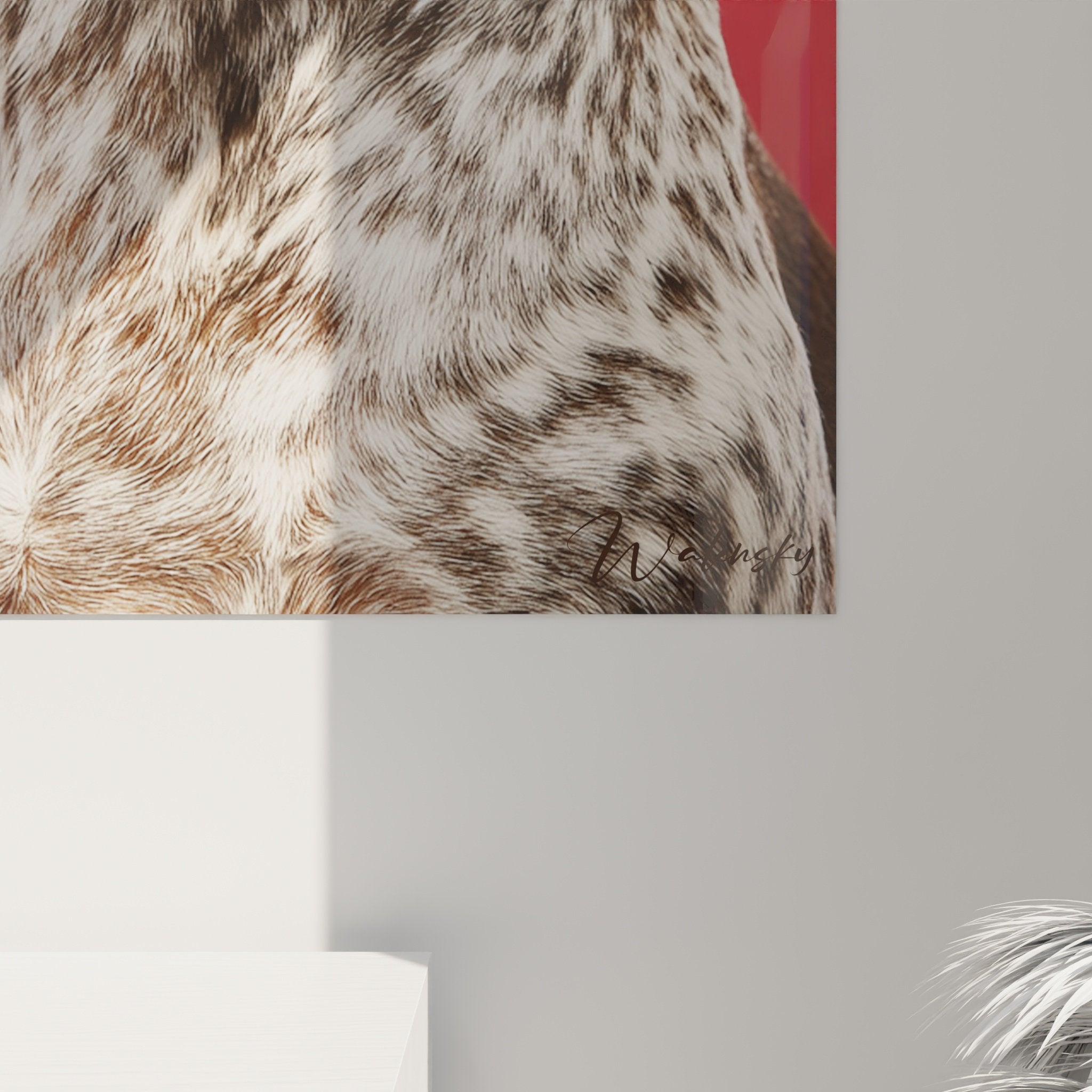 Vue d'ensemble tableau Braque Allemand, cadre moderne, portrait animalier décoratif pour intérieur contemporain