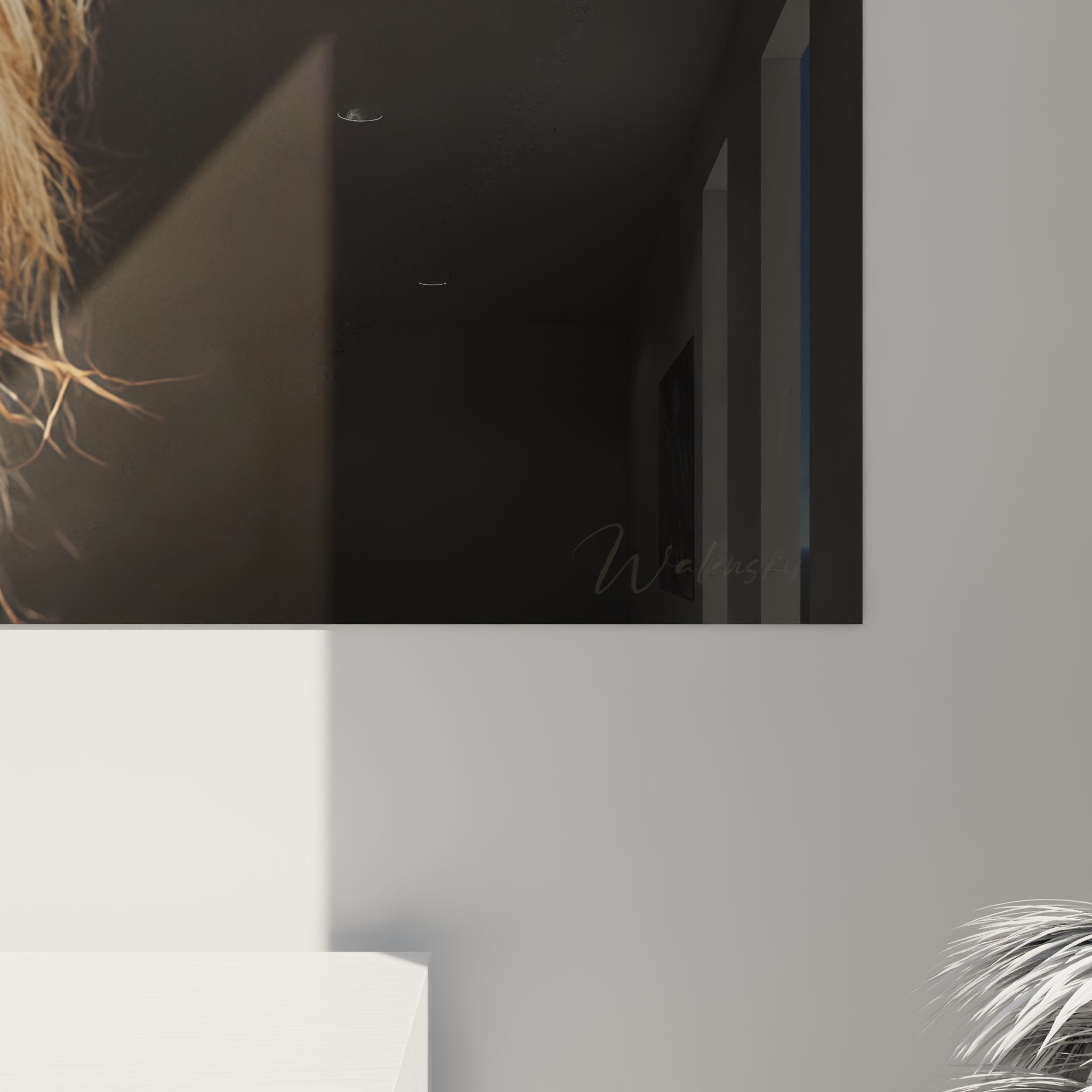 Vue d'ensemble tableau mural Cavalier King Charles portrait animalier tons chauds décoration intérieure élégante