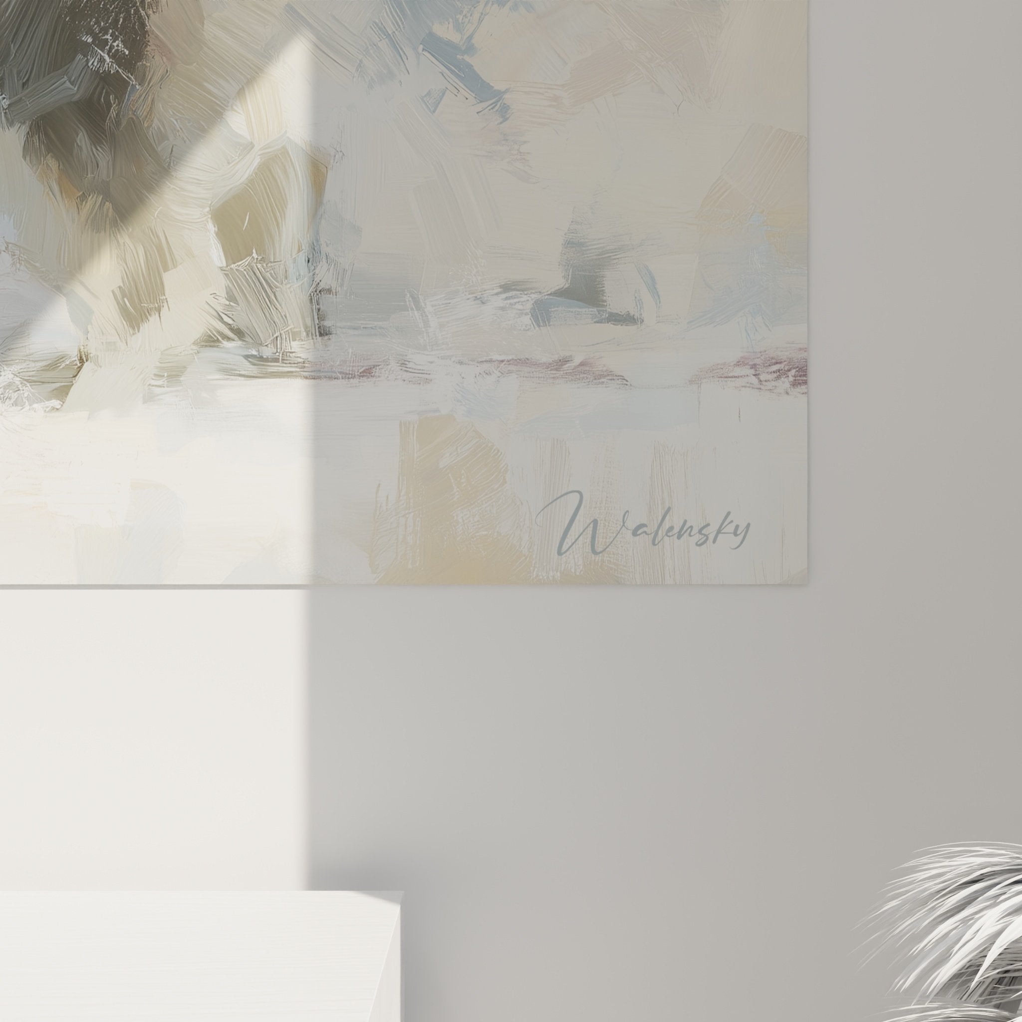 Vue d'ensemble tableau chien nordique Malamute Alaska style artistique contemporain