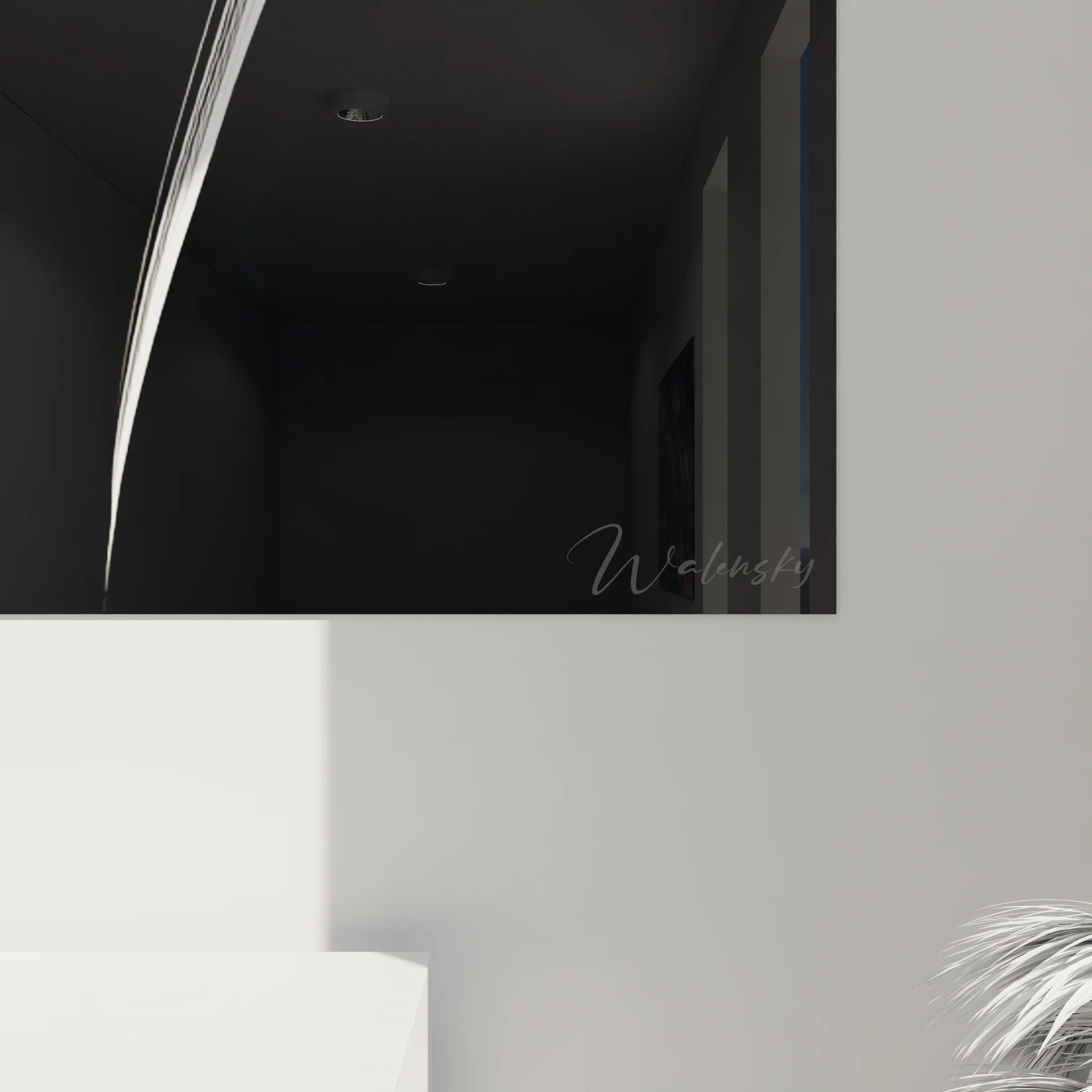 Vue ensemble tableau silhouette femme noir blanc art mural moderne décoration sophistiquée