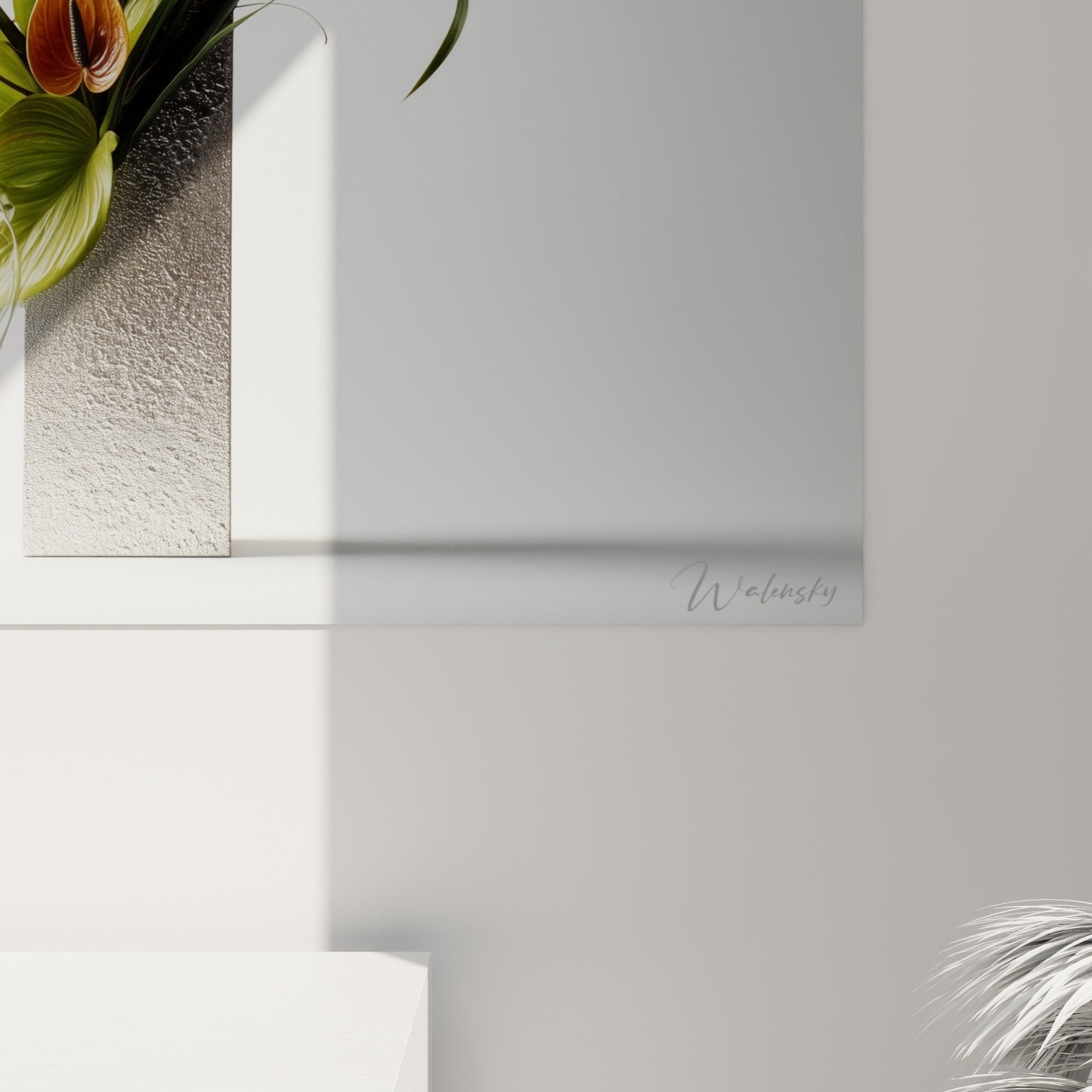 Overview wall art ikebana Japanese floral art minimalist elegant botanical composition