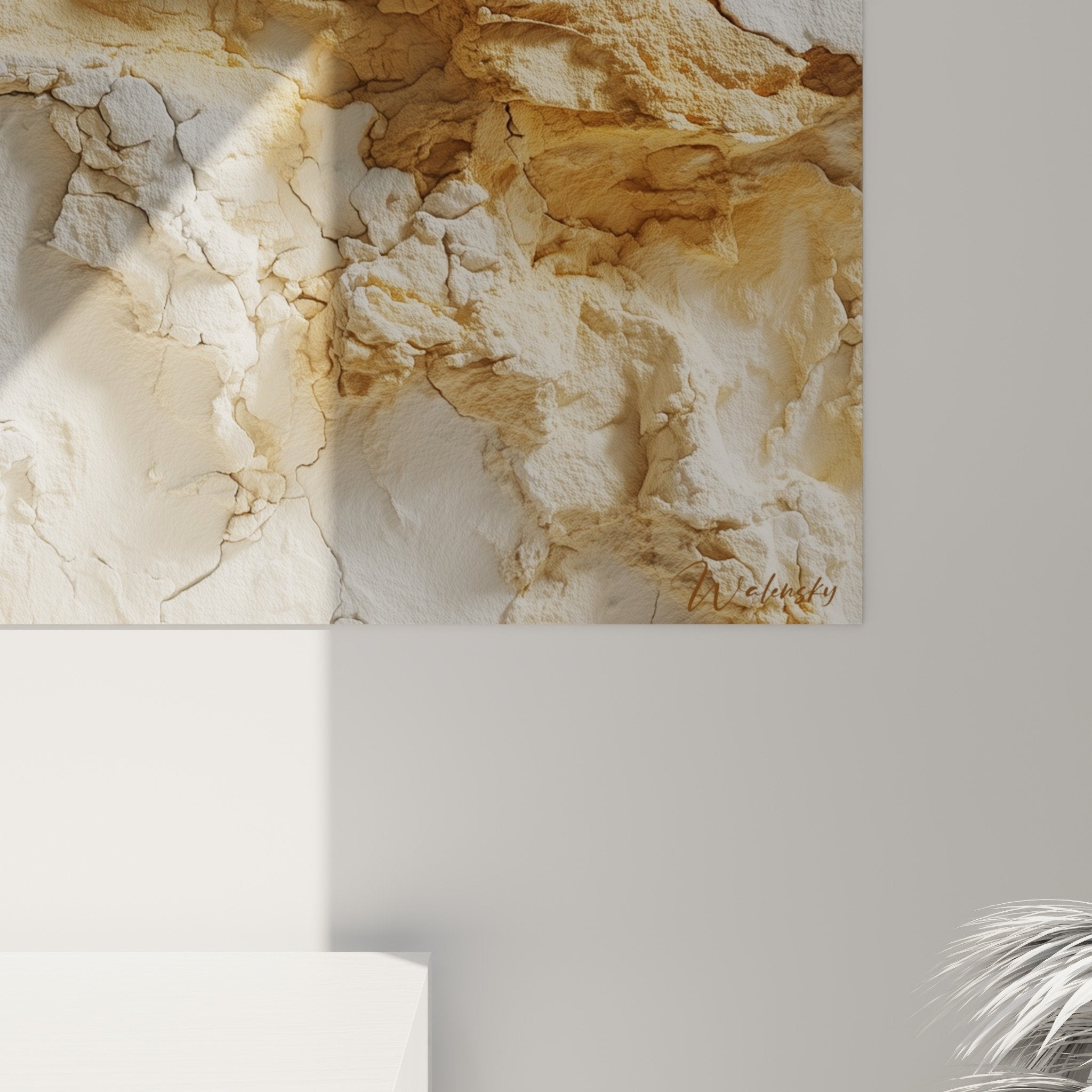 Vue d'ensemble tableau marbre abstrait dans intérieur moderne, décoration murale