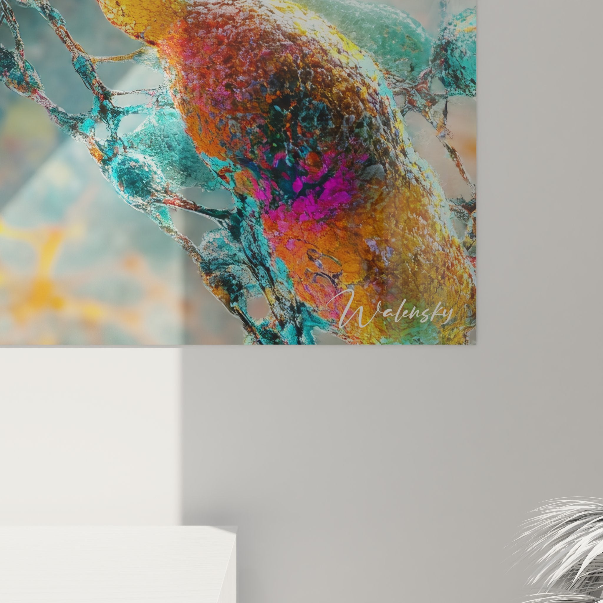 Vue d'ensemble du tableau mural ADN montrant l'intégralité des structures génétiques colorées