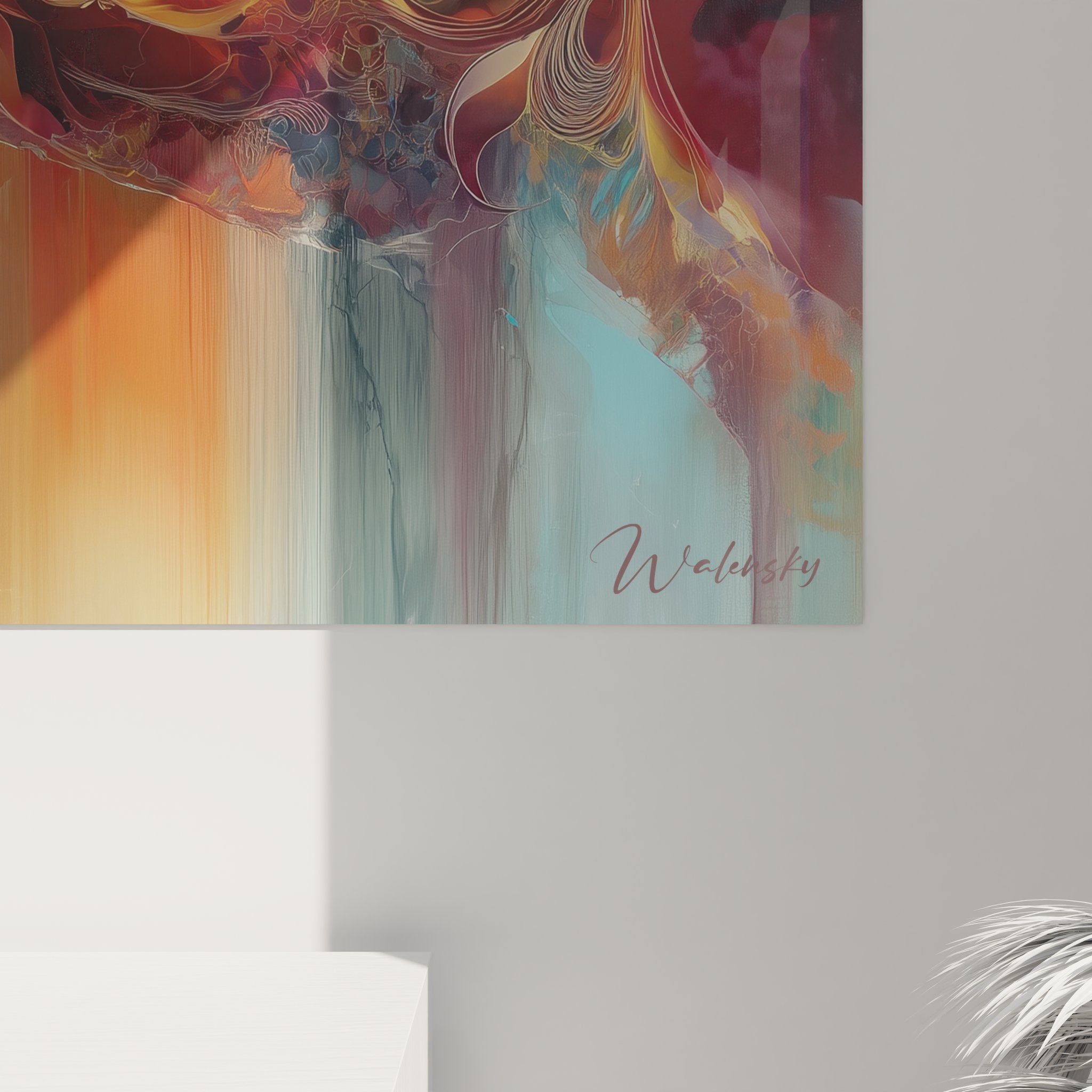 Vue d'ensemble du tableau mural canyon dans décoration intérieure contemporaine