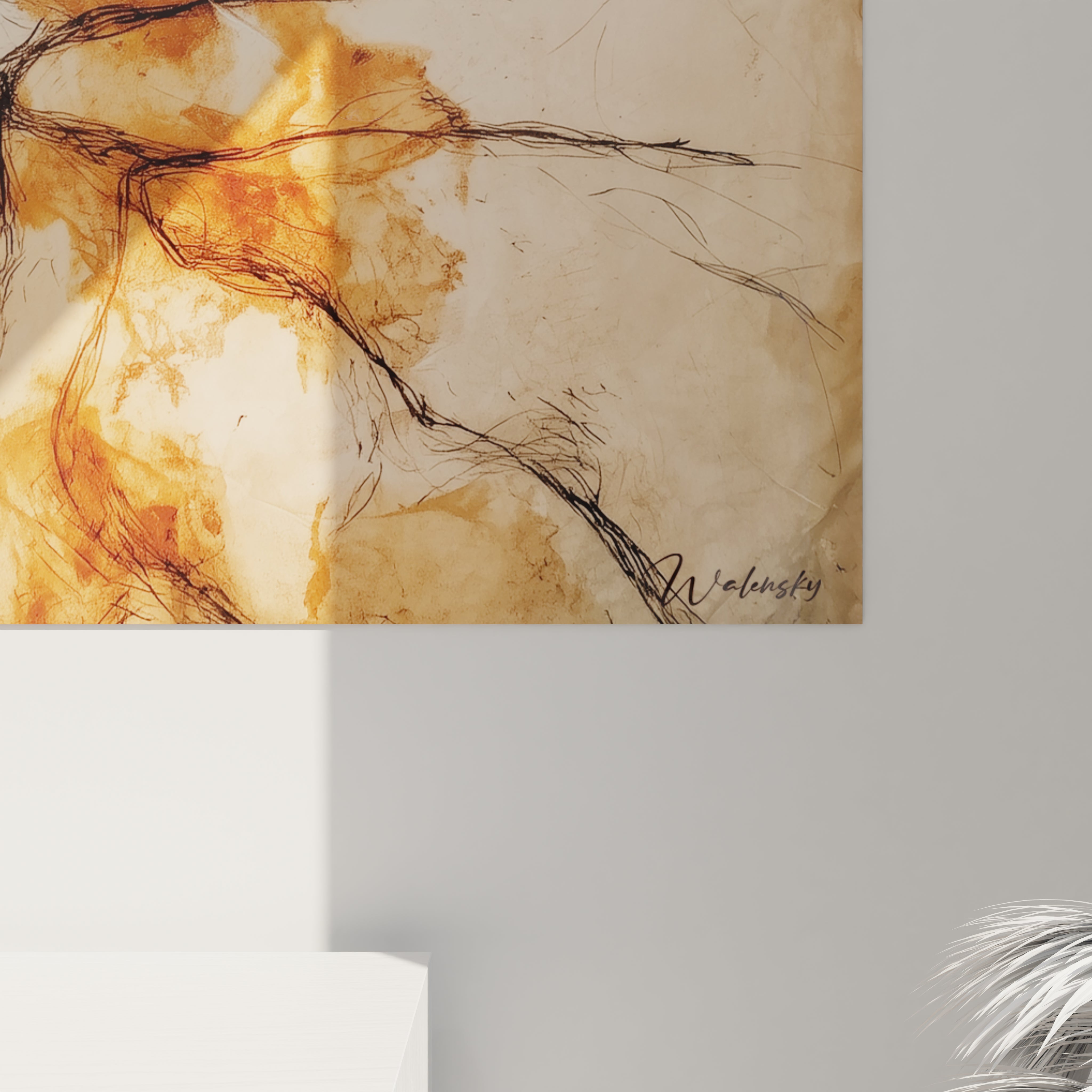 Vue ensemble tableau mural dinosaure préhistorique décoration paléontologique moderne