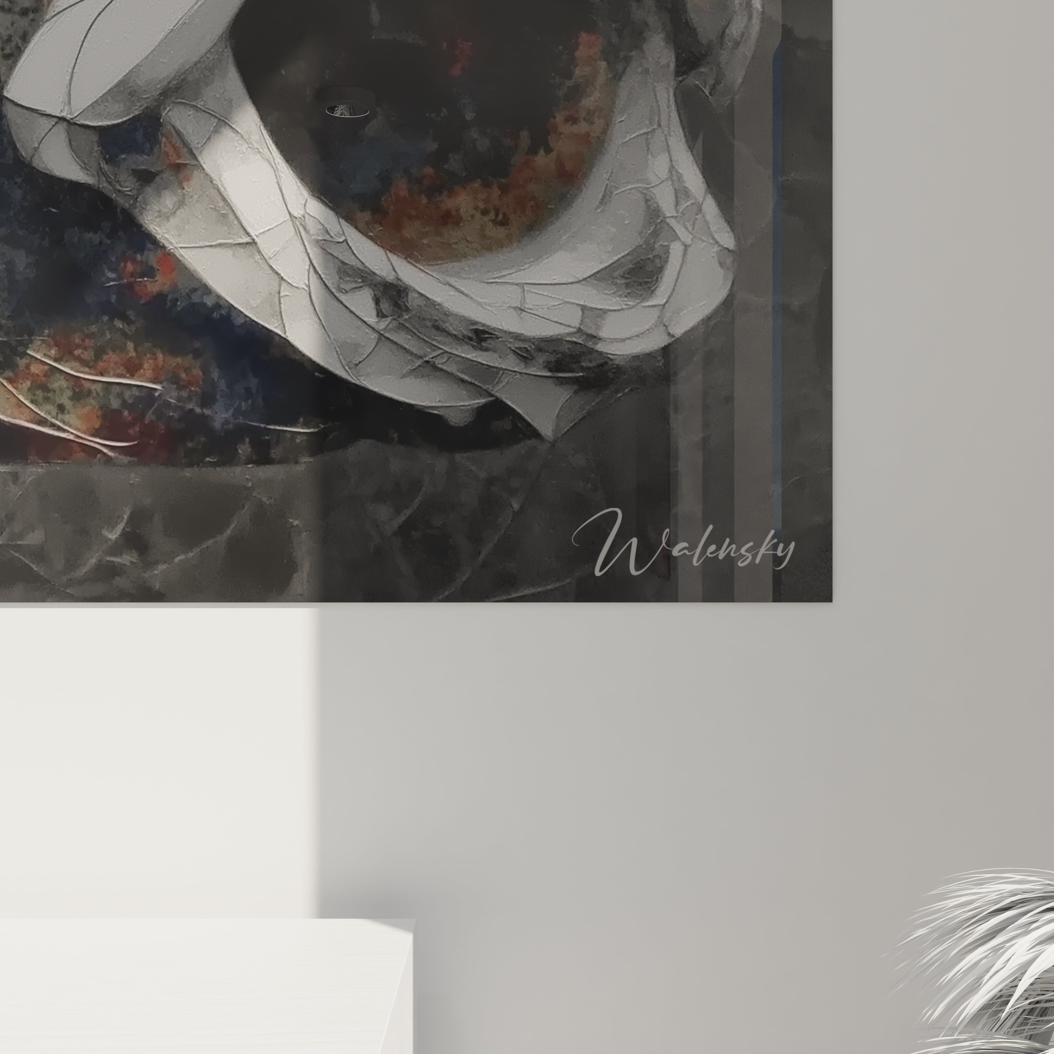 Vue ensemble tableau mural Dunkleosteus prédateur marin art décoratif