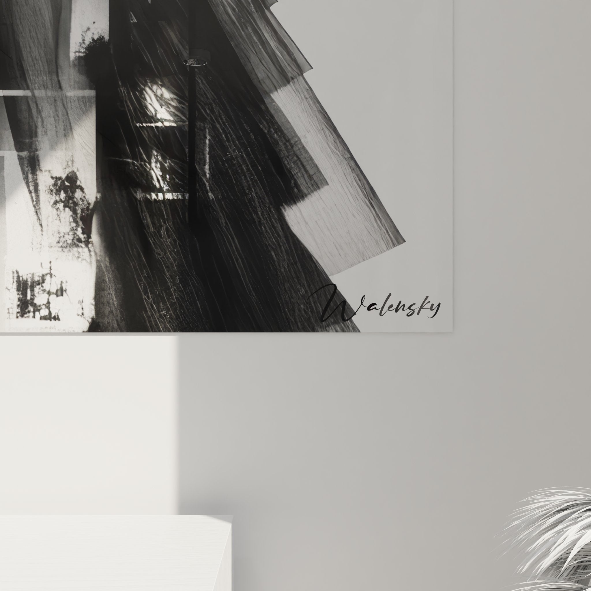 Vue ensemble tableau mural femme portrait artistique décoration contemporaine style moderne