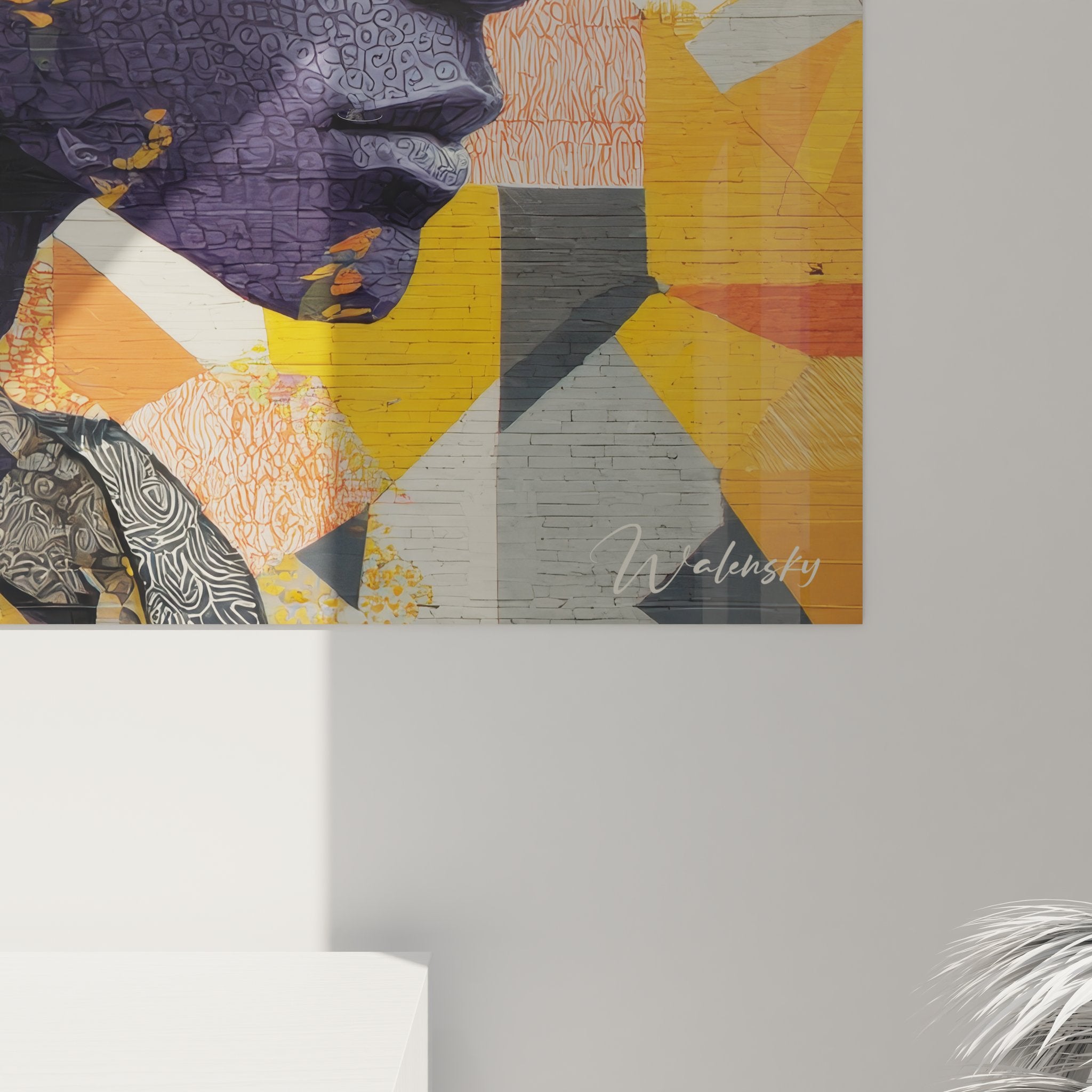 Vue ensemble tableau mural femmes africaines art contemporain ethnique déco moderne