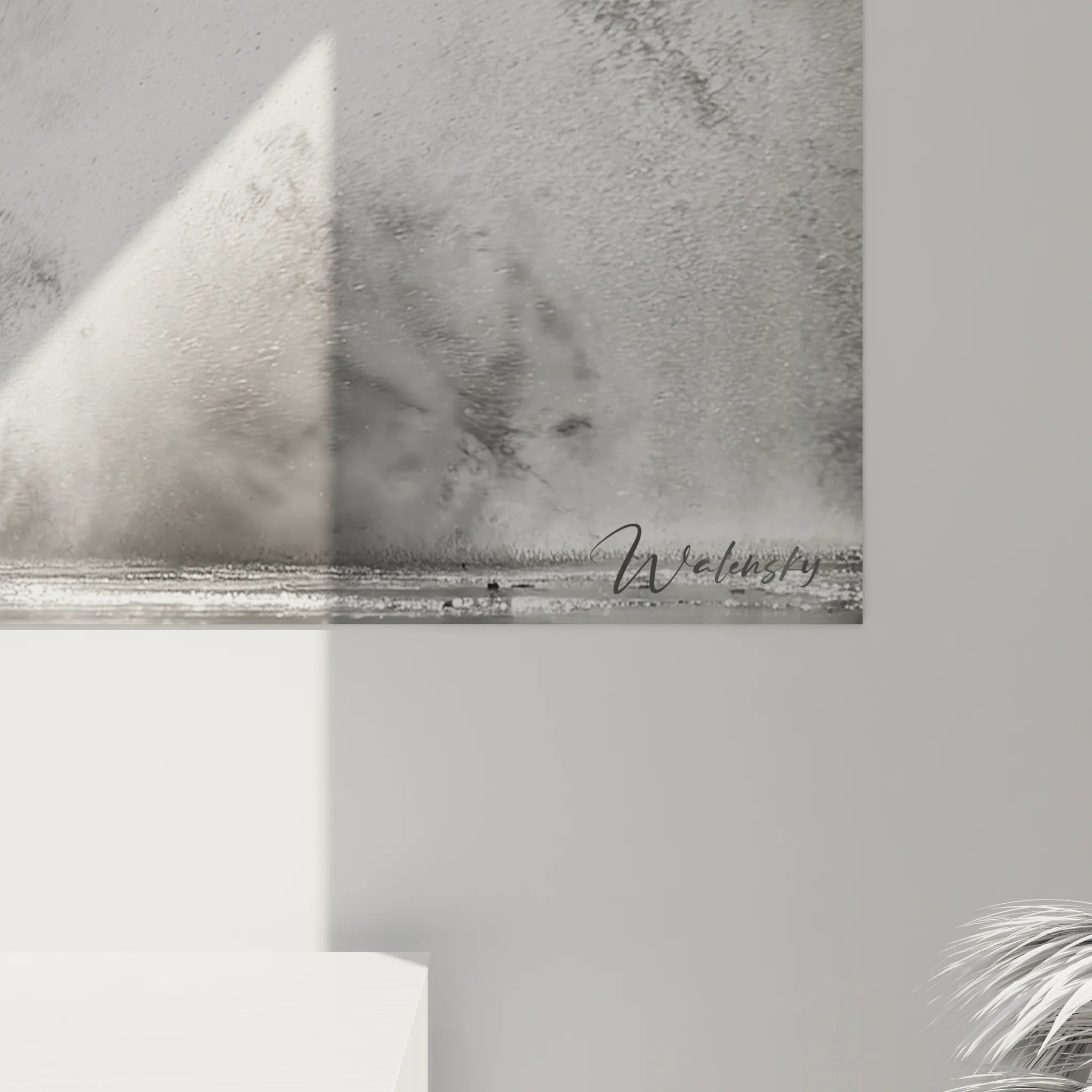 Vue d'ensemble tableau mural moto sport noir et blanc dans intérieur moderne