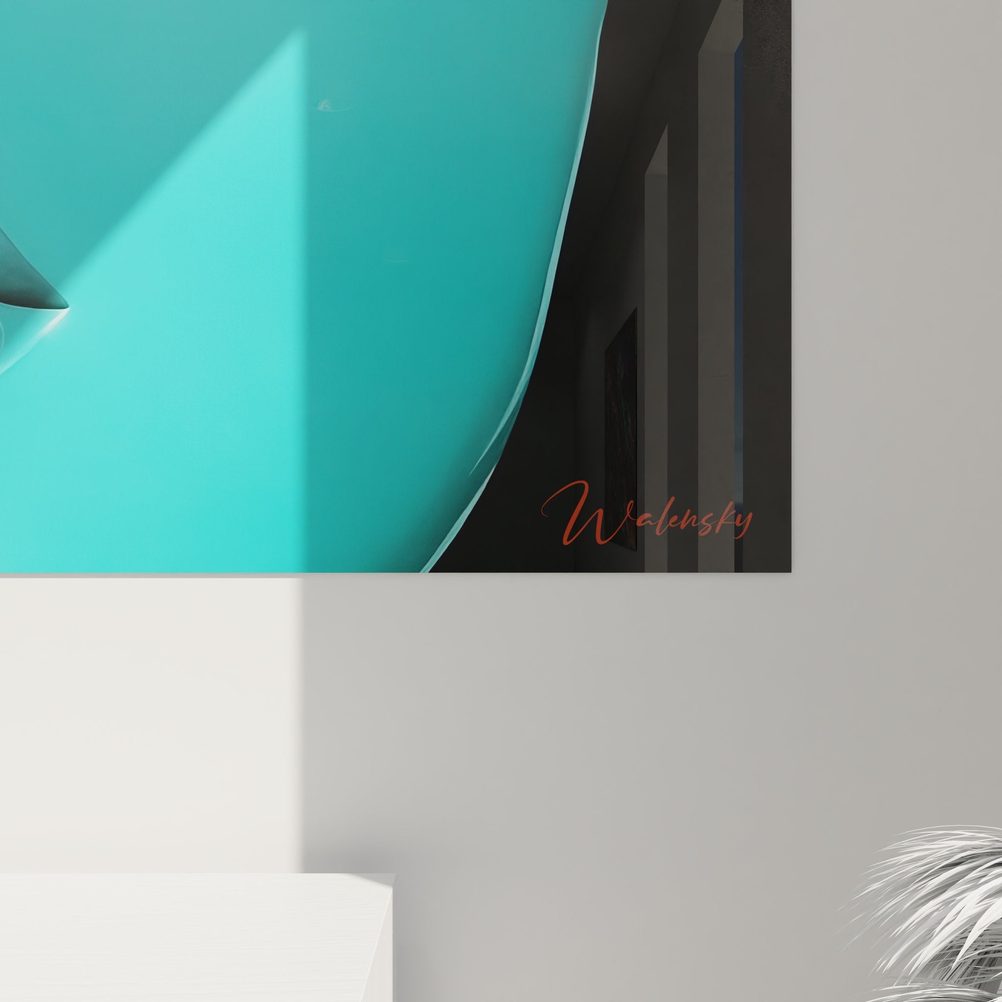 Vue d'ensemble tableau mural visage féminin style pop art avec géométrie colorée