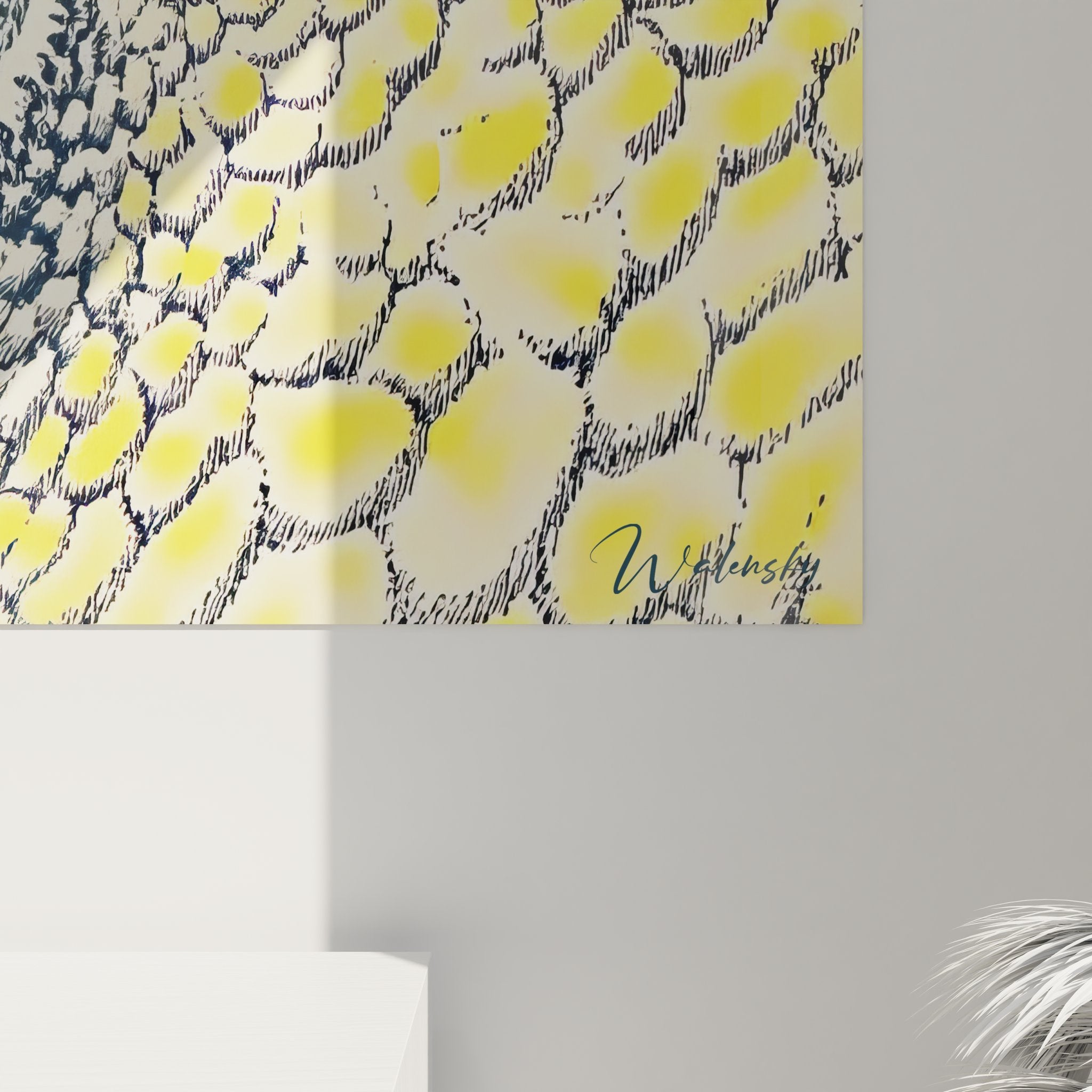 Vue ensemble tableau mural spirale colorée vortex artistique décoration murale contemporaine