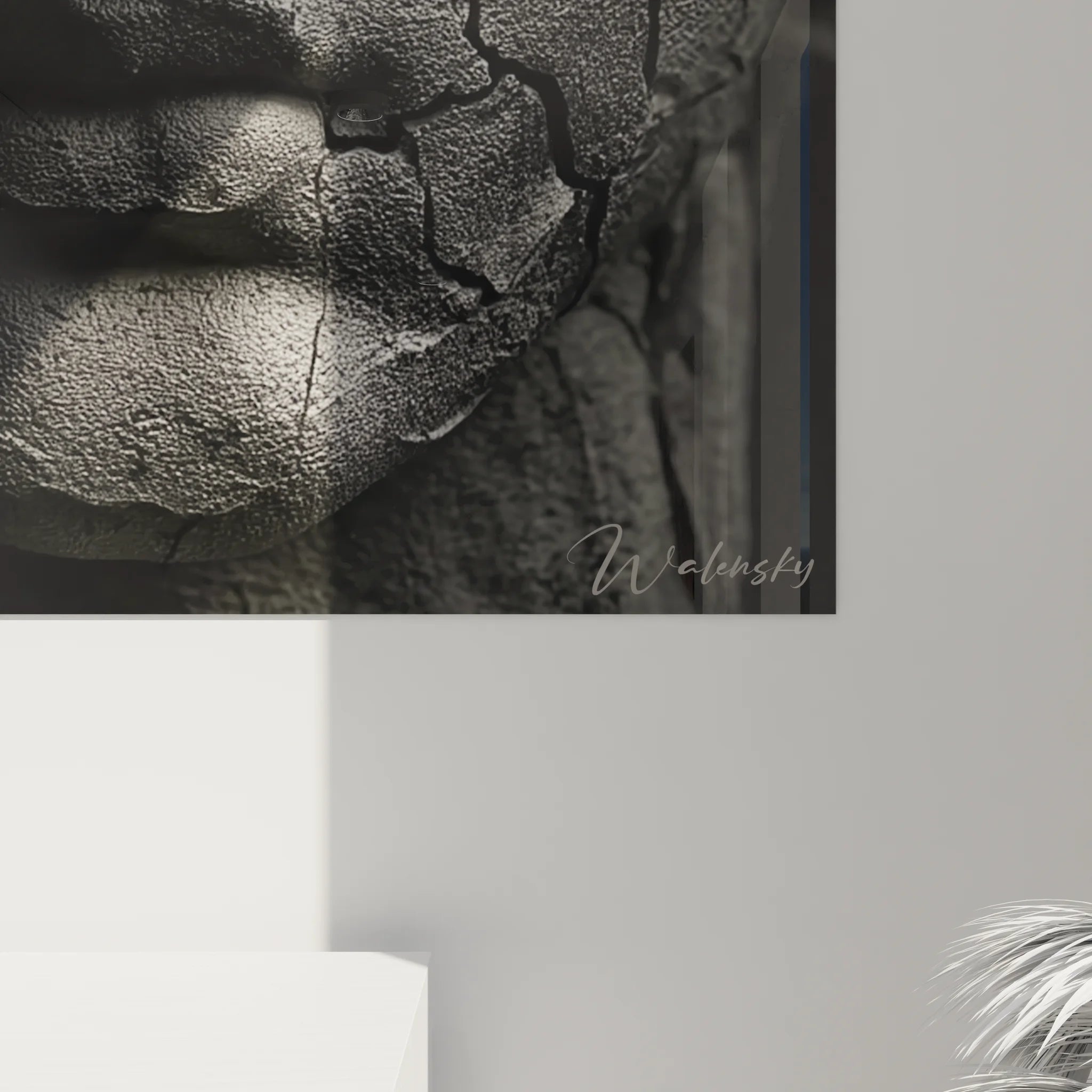 Vue d'ensemble du tableau femme serpent mythologique, art mural noir et blanc pour décoration moderne