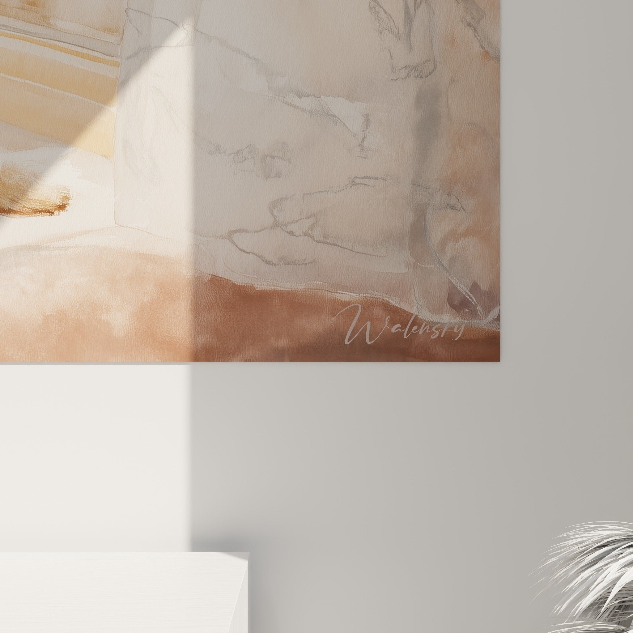 Vue d'ensemble tableau pékinois contemplatif fenêtre rideaux blancs harmonie chromatique dorée déco salon