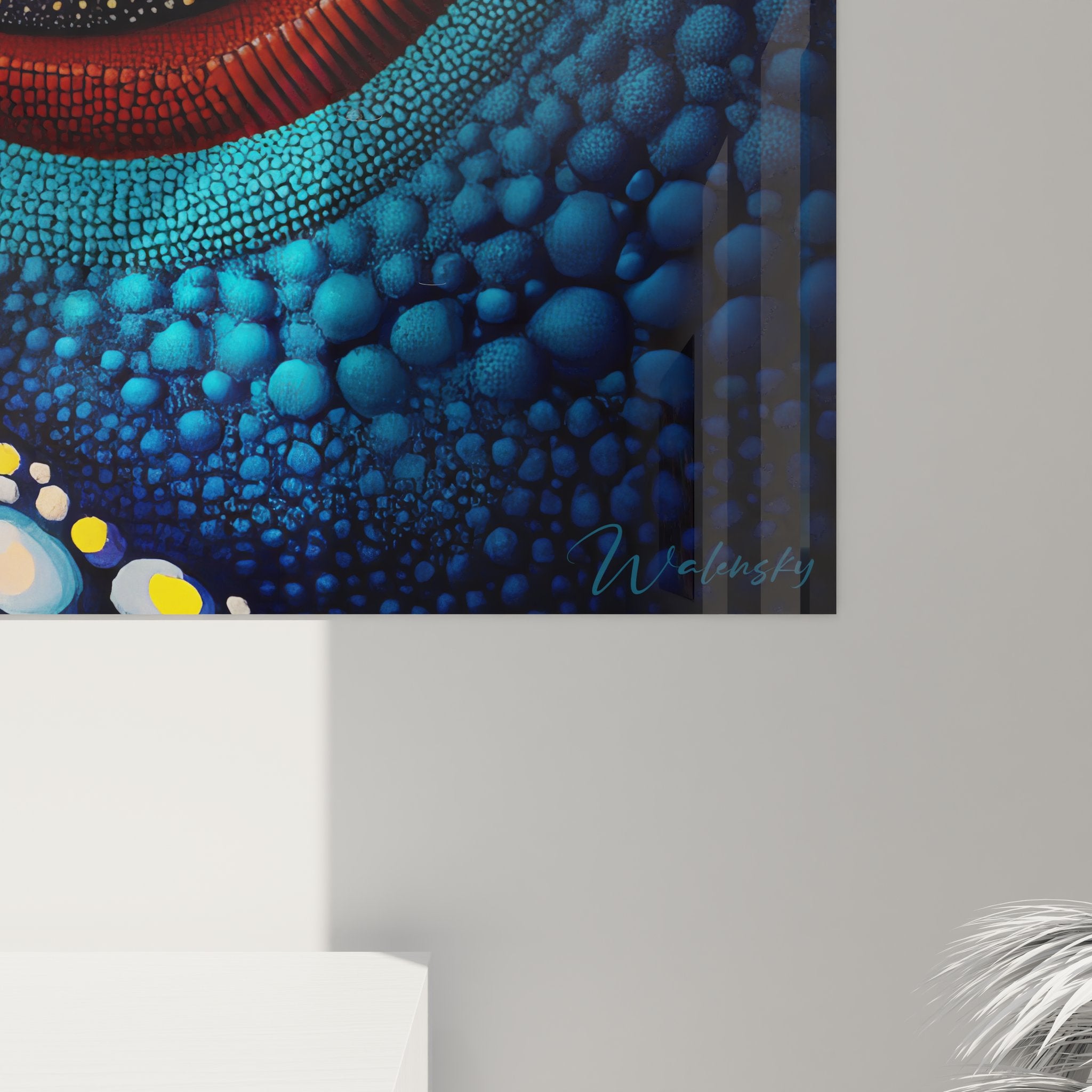 Vue ensemble tableau spirale abstraite colorée art mural moderne pour décoration intérieure design