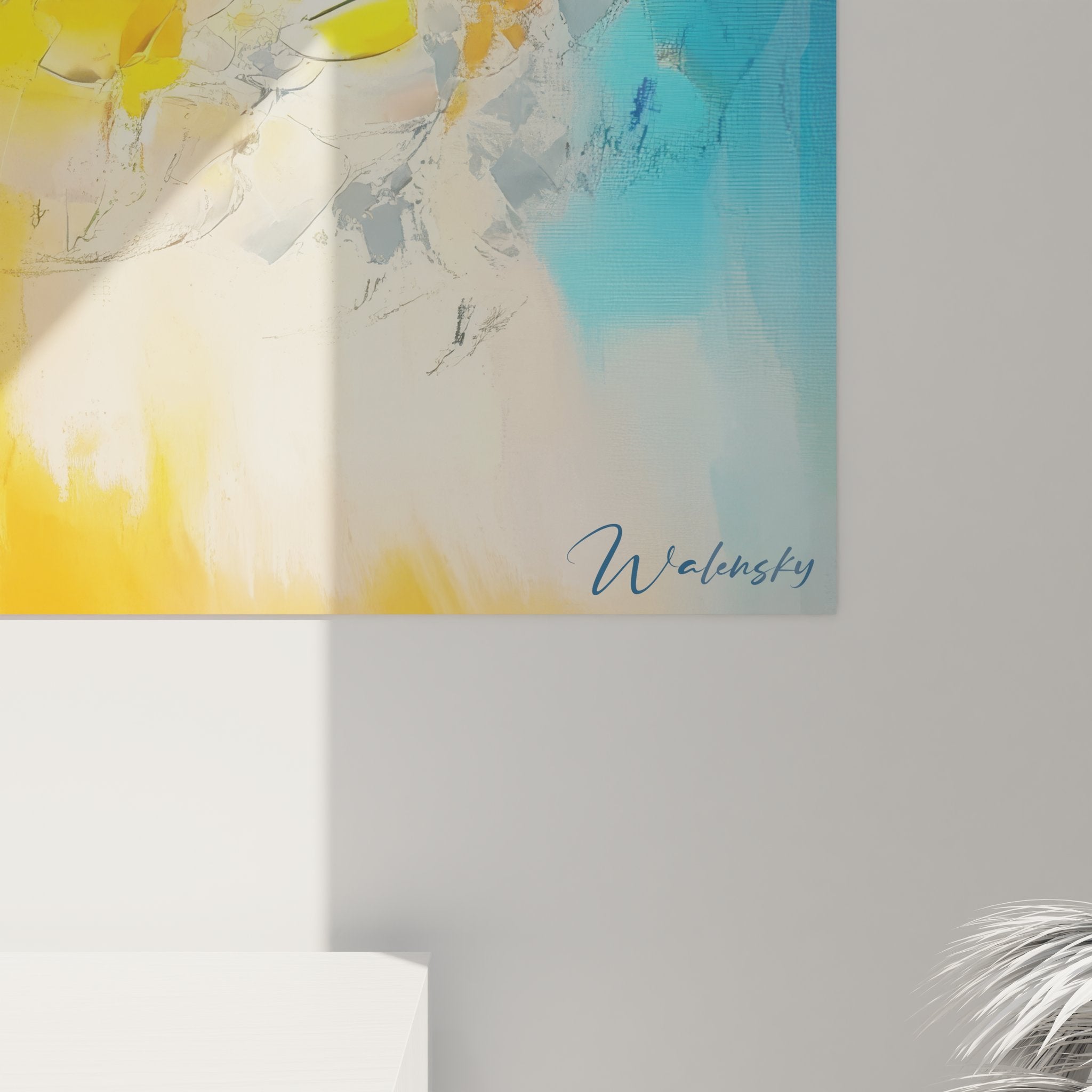 Vue d'ensemble tableau mural spirale abstraite, art contemporain tourbillon cosmique décoratif