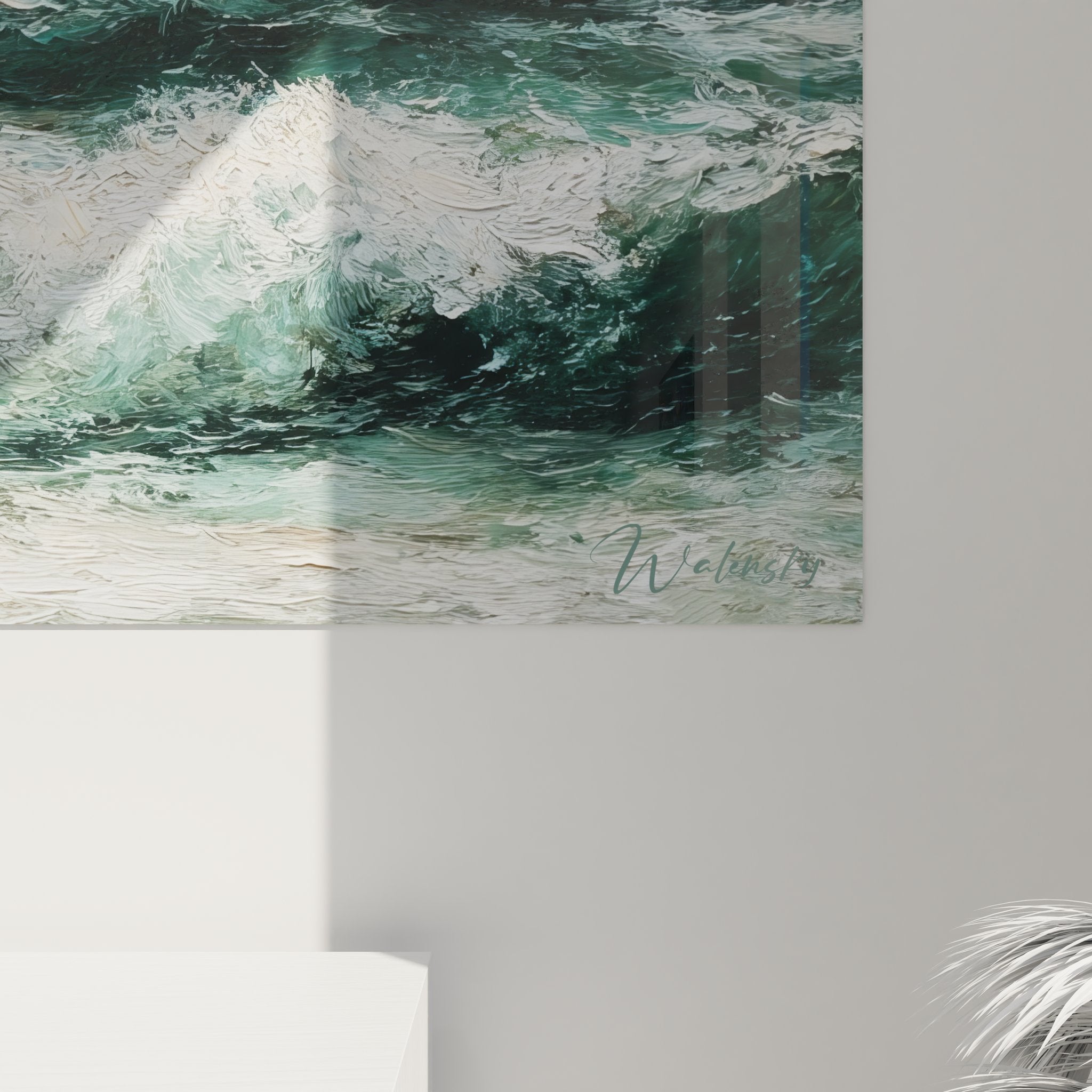 Vue ensemble tableau tempête marine - œuvre complète vagues orageuses et navire