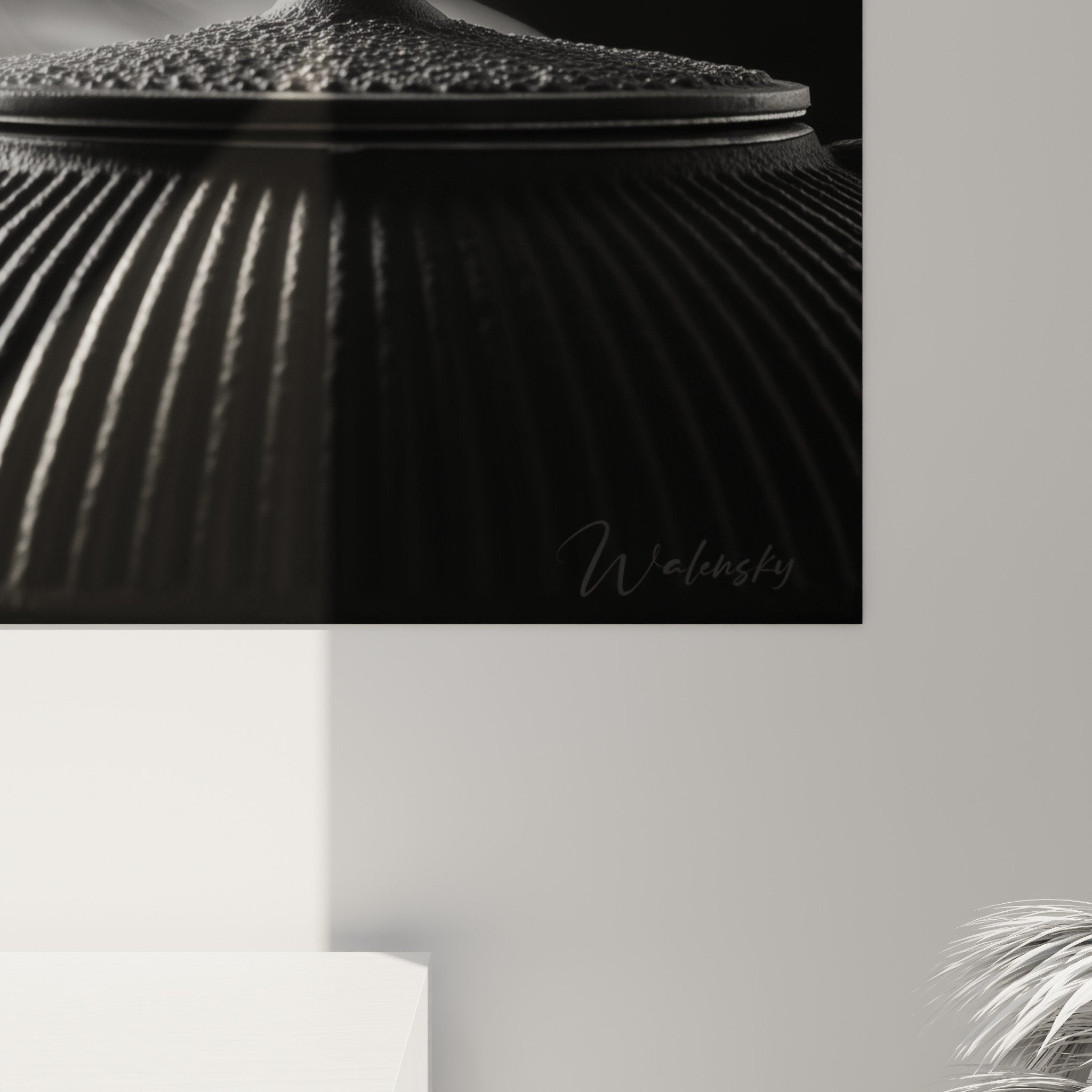 Japanese teapot smoke overview artwork living room modern wall decoration zen photographic art