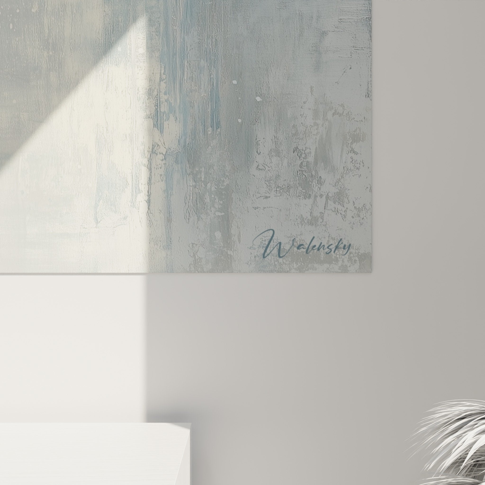 Abstract aquatic artwork overview living room wall decoration feng shui metal