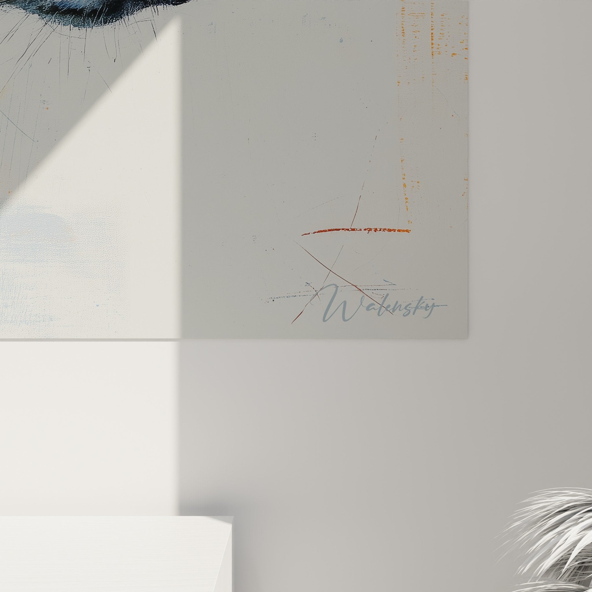 Vue ensemble tableau Barzoi portrait coloré, art contemporain animalier pour decoration interieure