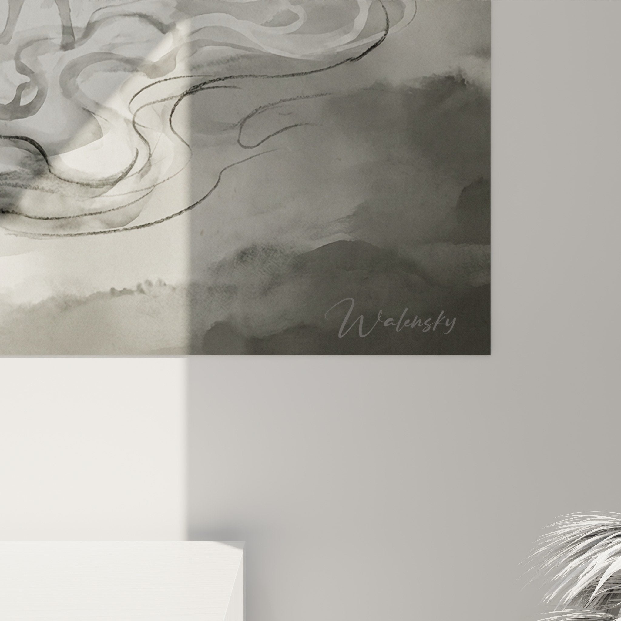Full view Beauceron mystique artwork phantom silhouettes ghostly composition artistic black gray copper