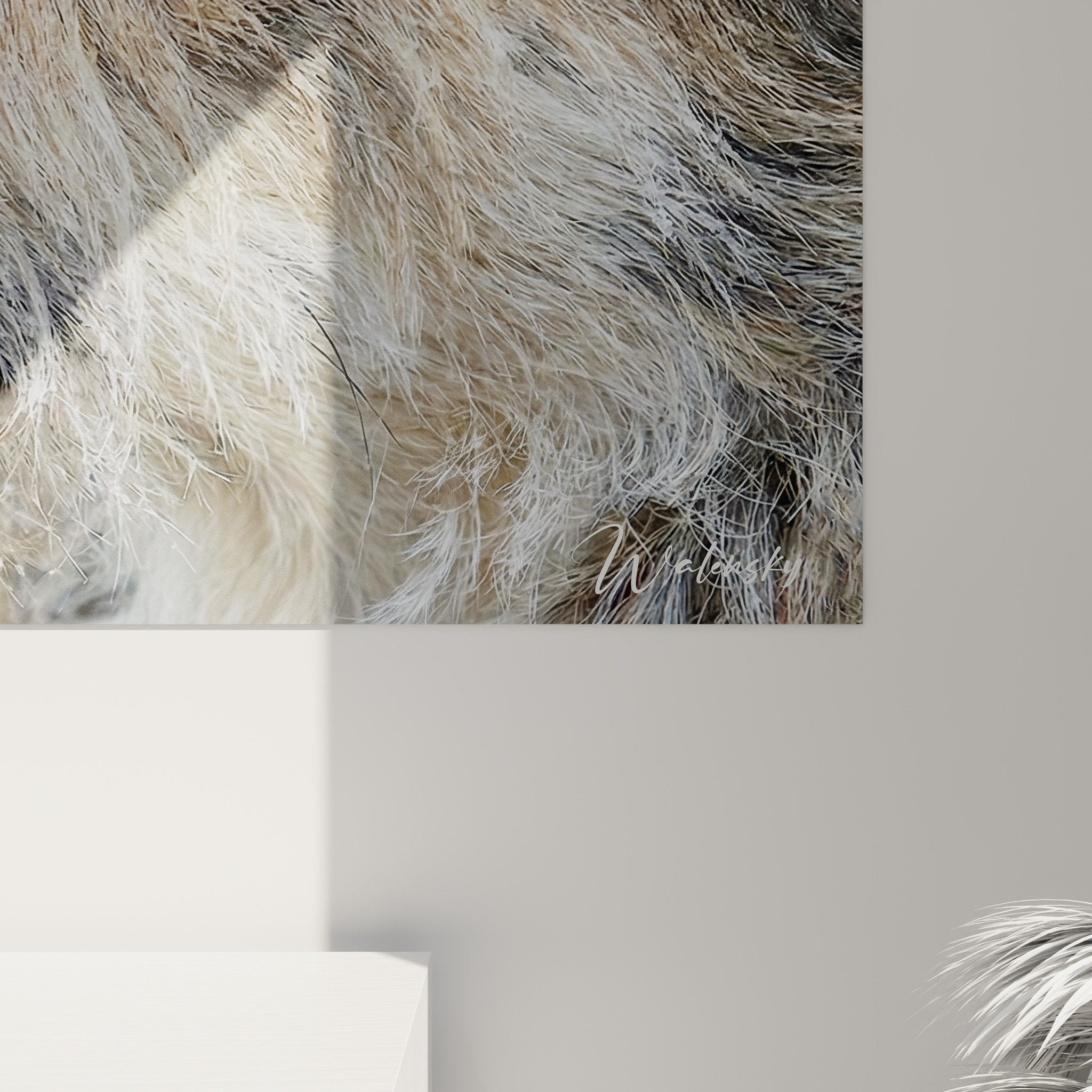 Vue ensemble tableau mural Berger Picard contemplant toile araignee nature poetique decoration