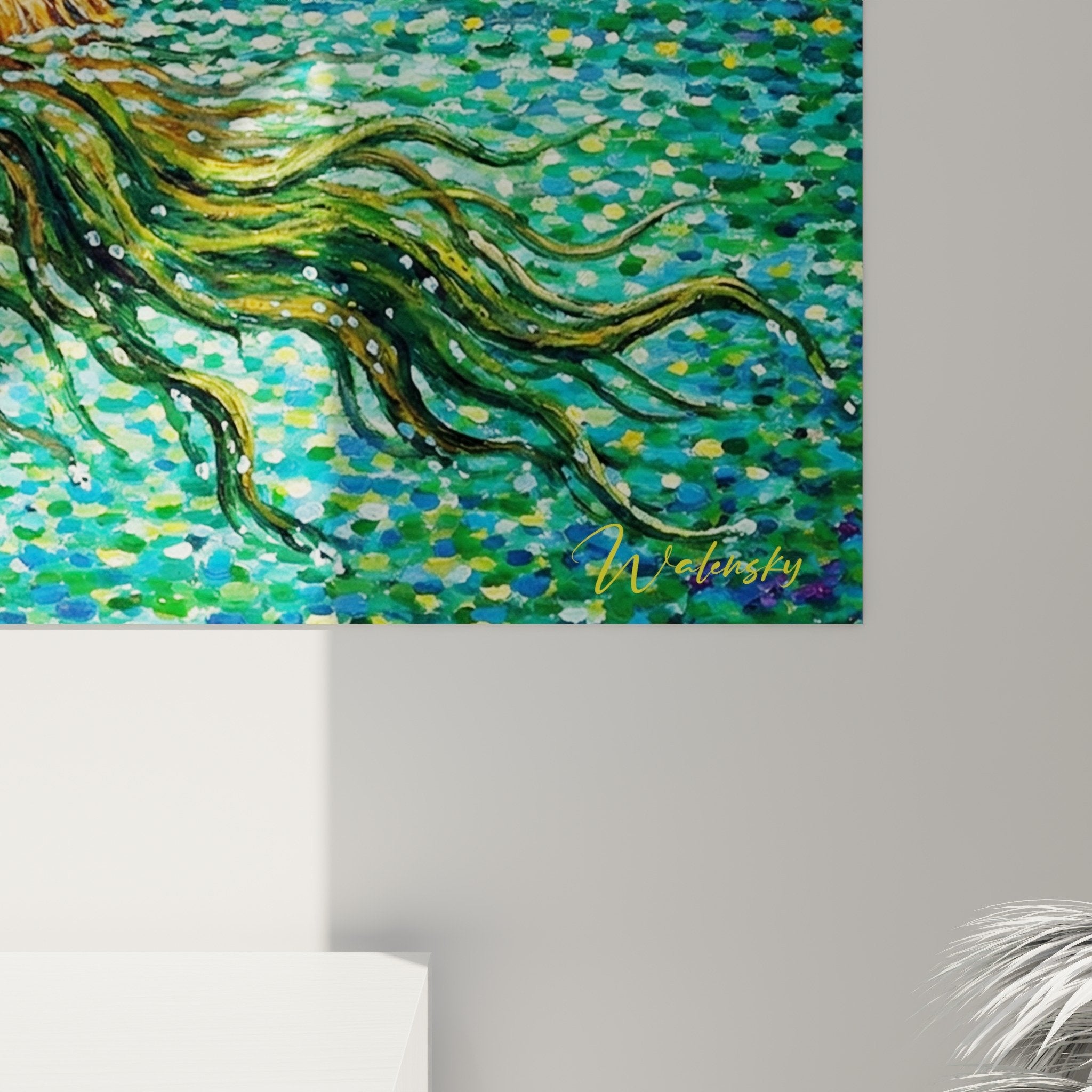 Gesamtansicht Gemälde Berger Picard Wassergarten Innendekoration impressionistischer Stil