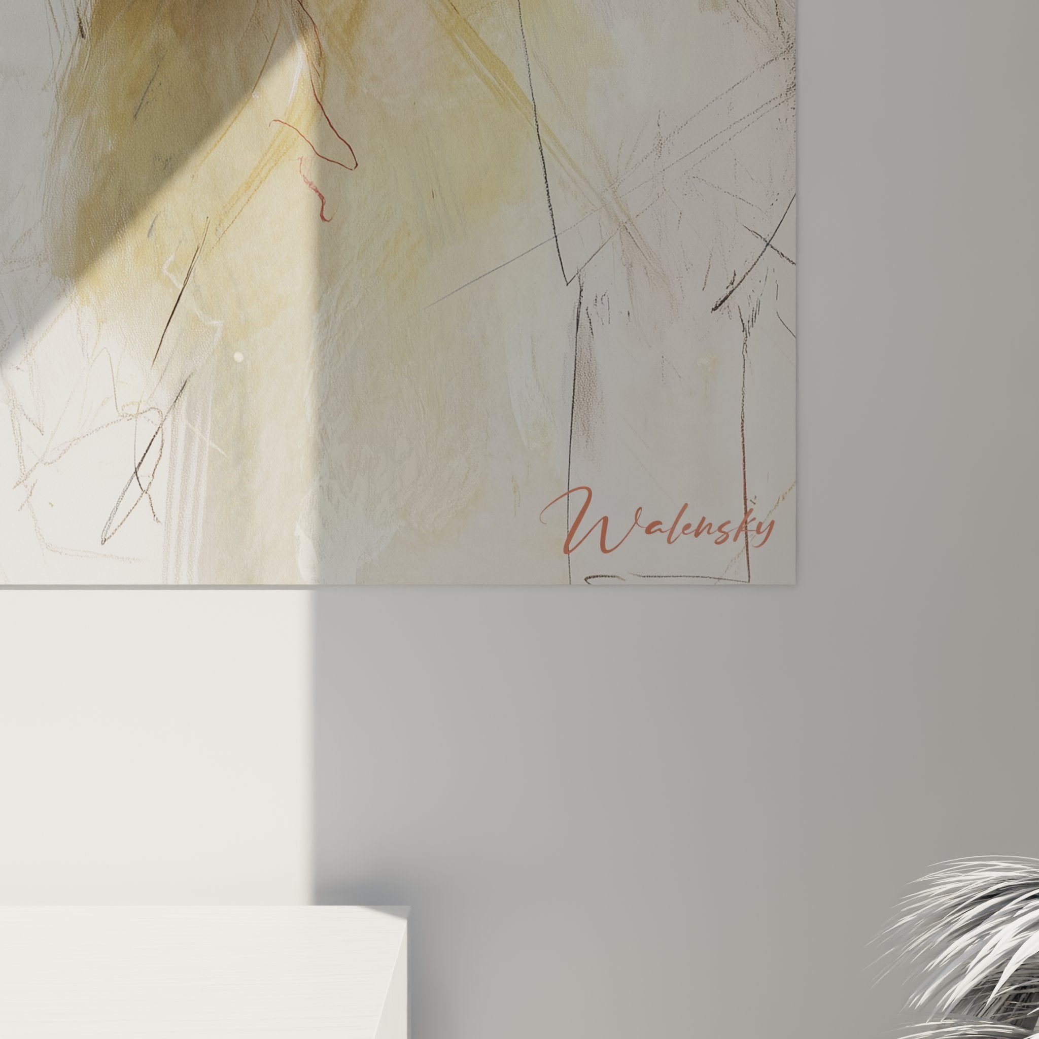 Vue ensemble tableau Border Collie portrait artistique yeux expressifs décoration murale élégante