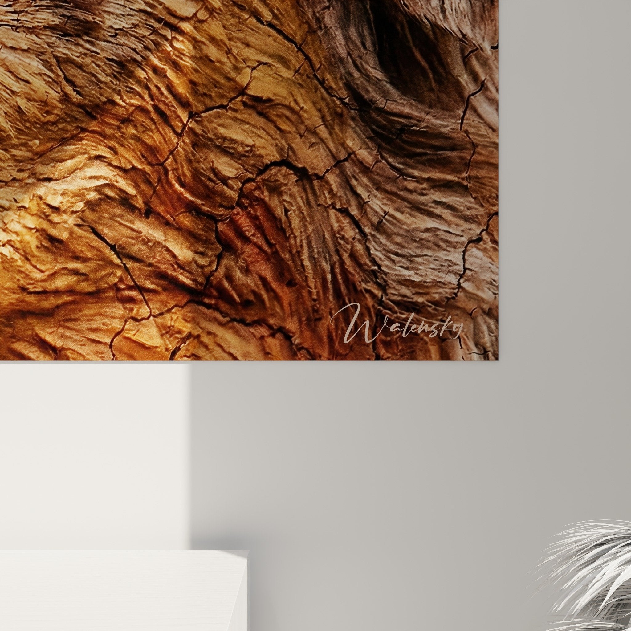 Vue ensemble tableau chien berger americain miniature salon decoration interieur moderne
