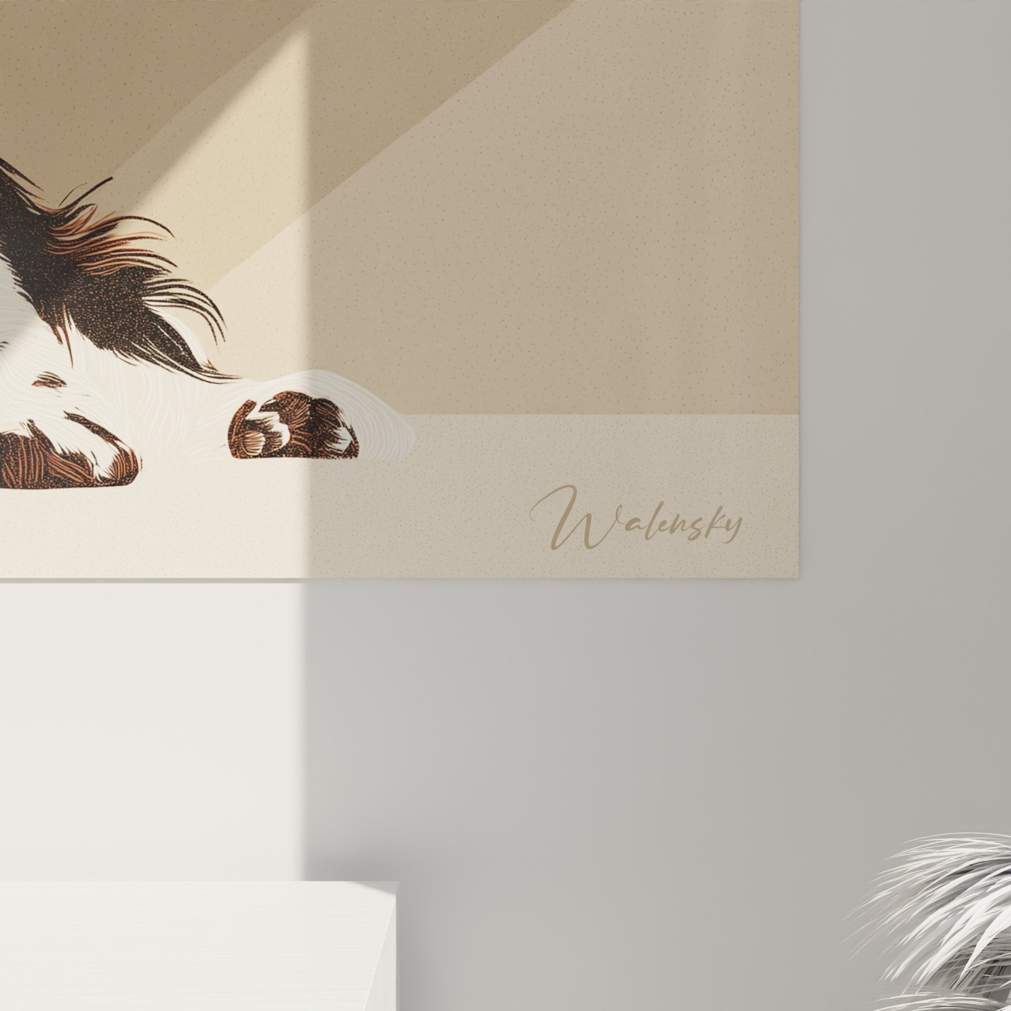 Vue d'ensemble tableau canin Springer Anglais lumière douce décoration murale élégante