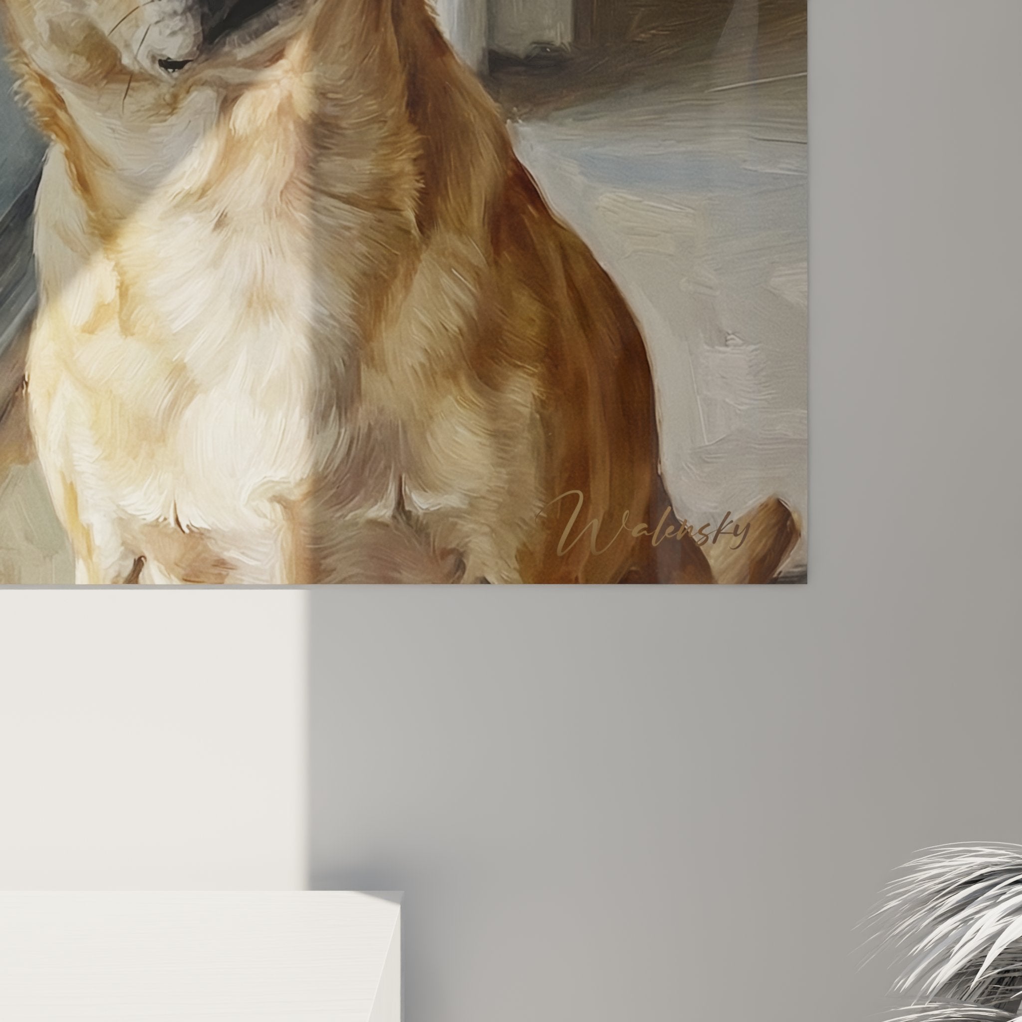 Vue ensemble tableau chihuahua fenetre style contemporain decoration interieure chaleureuse