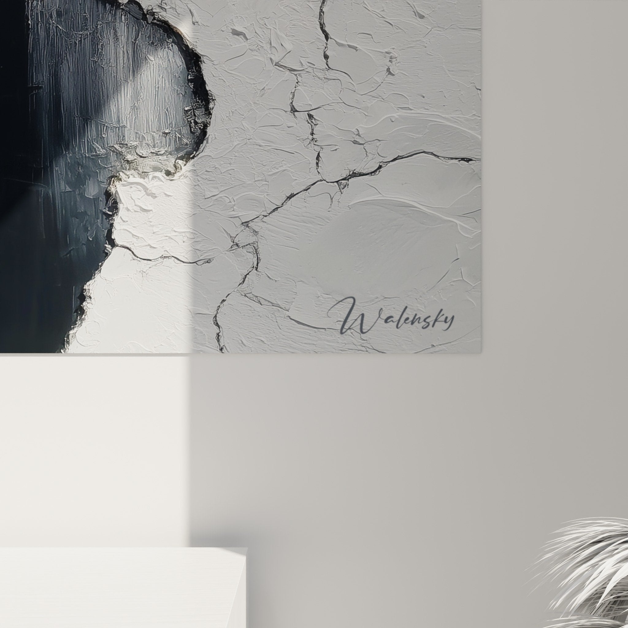 Wandbild Eisspalte Perspektive Feng-Shui Nordwesten Metall