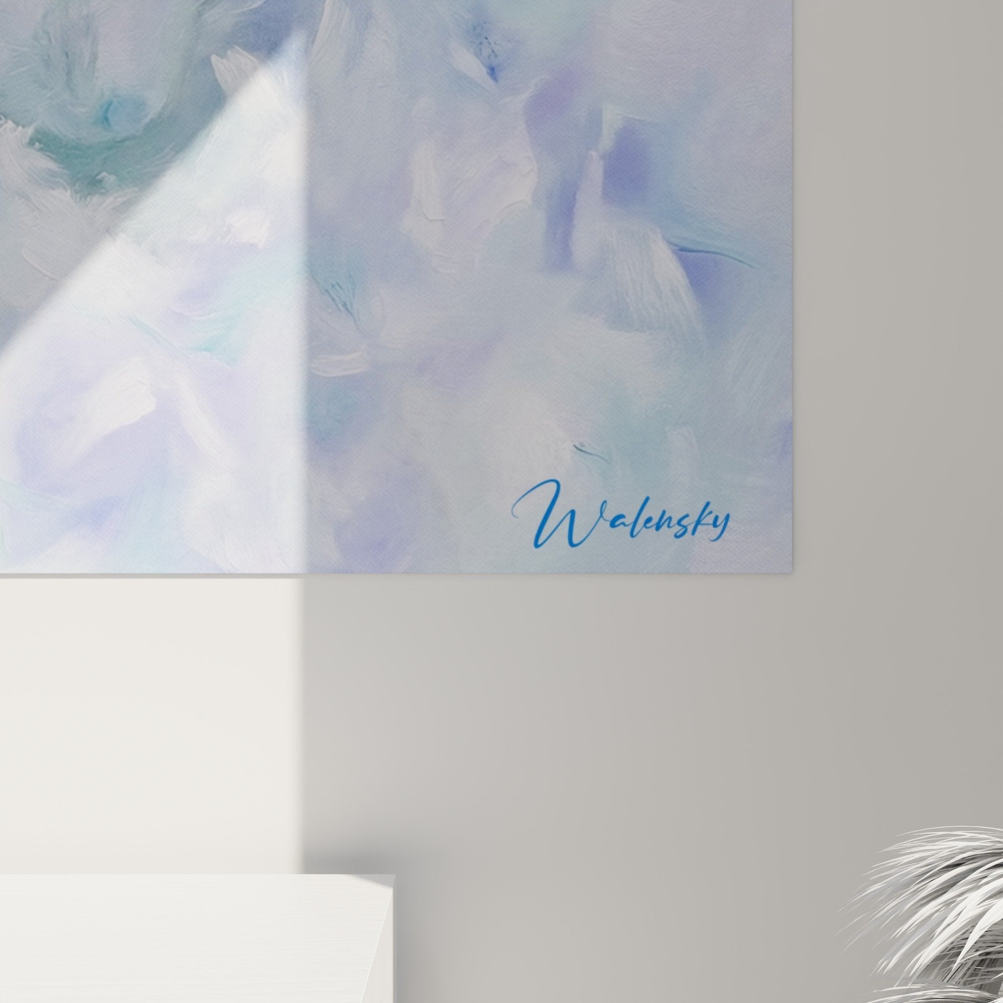 Wandbild Hamster Kunstpastell Blau Violett Inneneinrichtung zeitgenössischer Stil weich