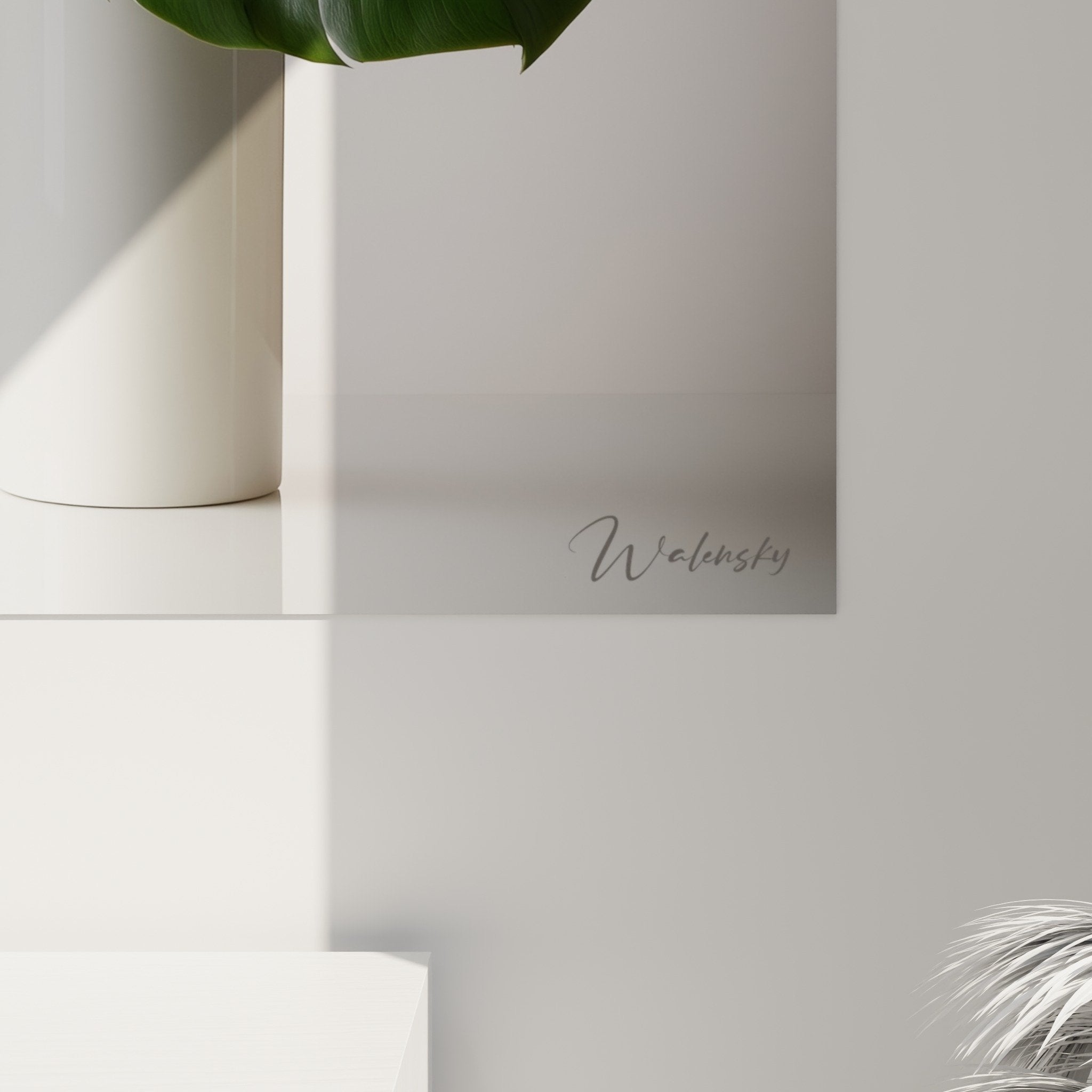 Overall view of Ikebana painting tropical floral composition birds of paradise magnolias wall decor