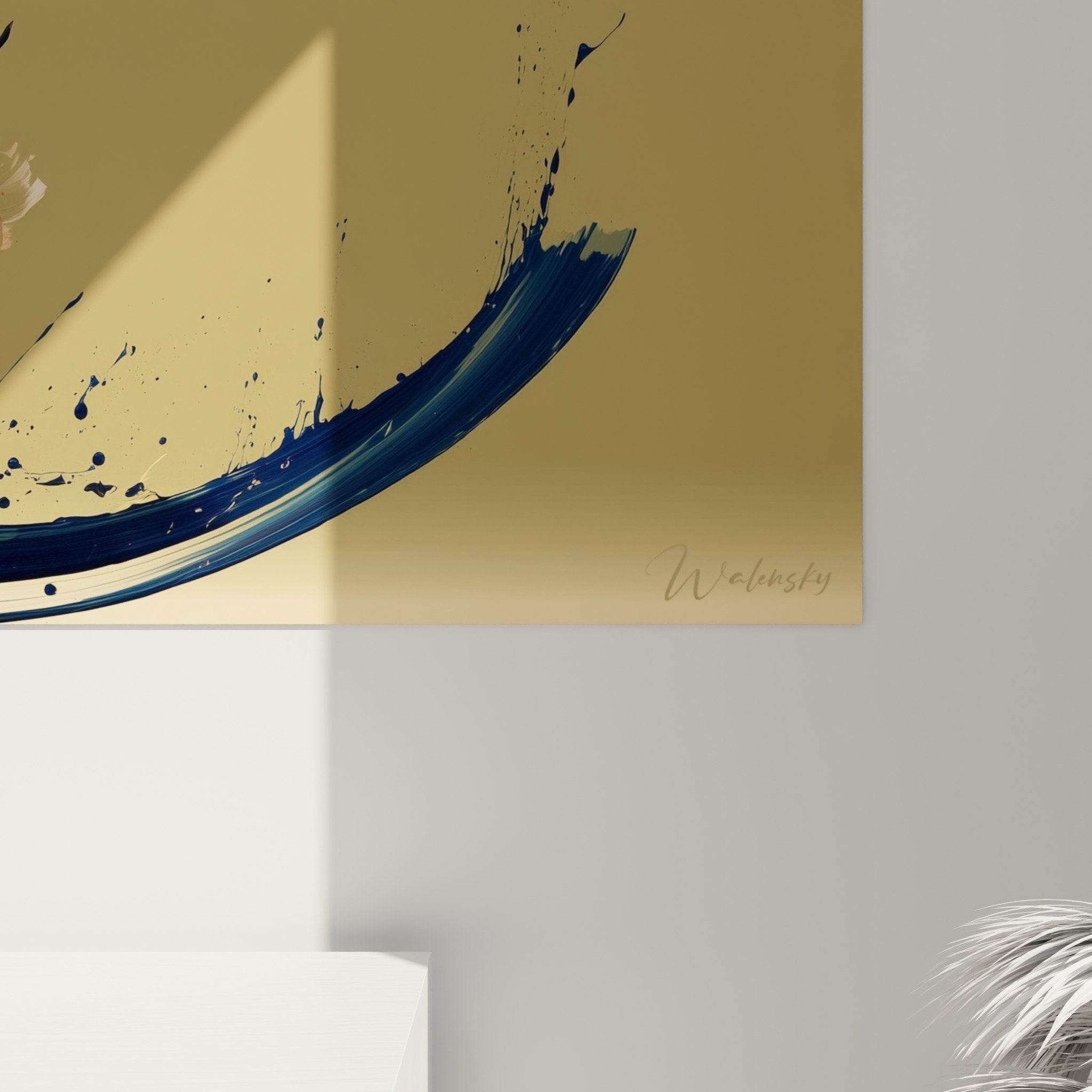 Vue ensemble tableau ikebana composition florale abstraite decoration murale art contemporain japonais