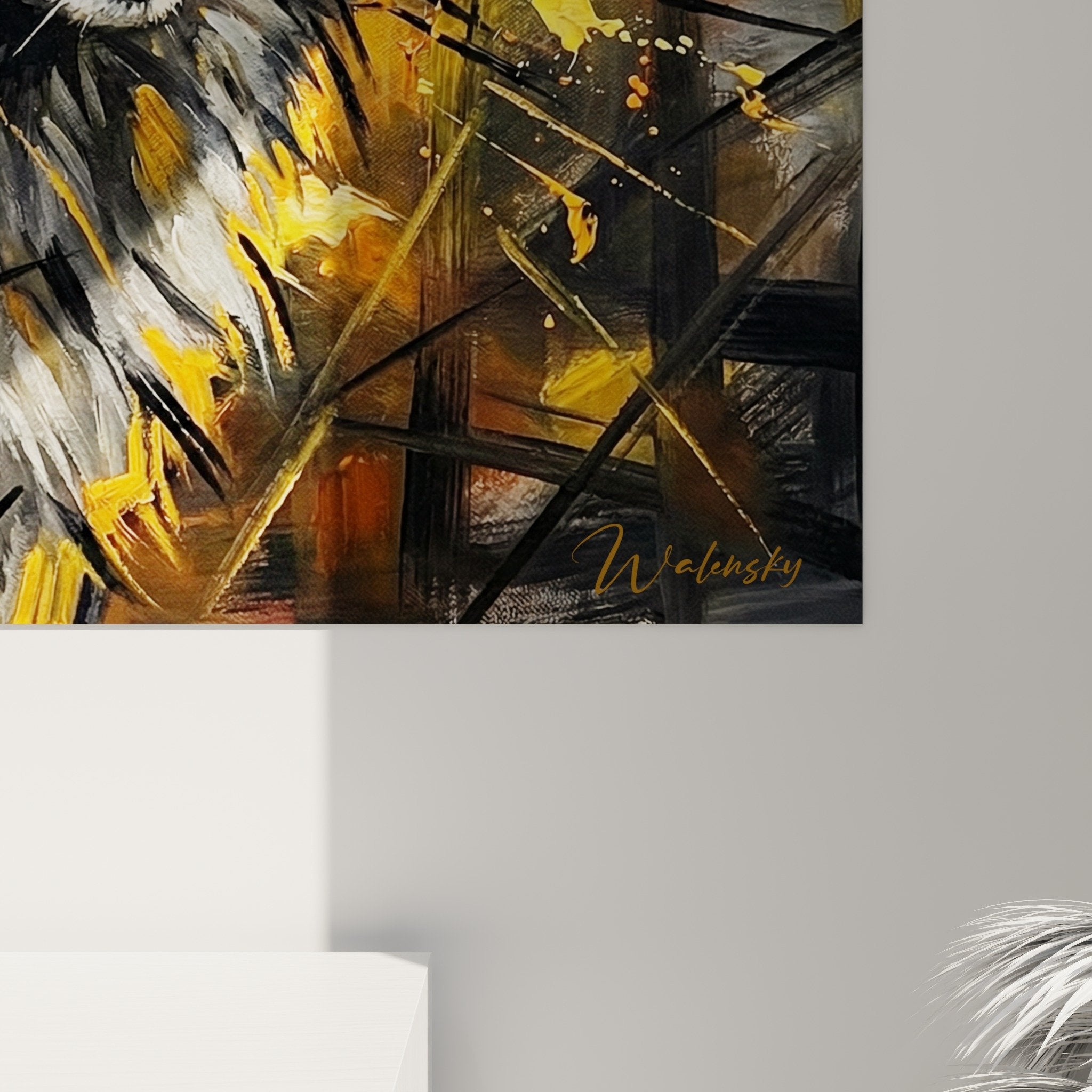 vue-ensemble-tableau-keeshond-sauvage-traits-expressifs-decoration-interieur-moderne