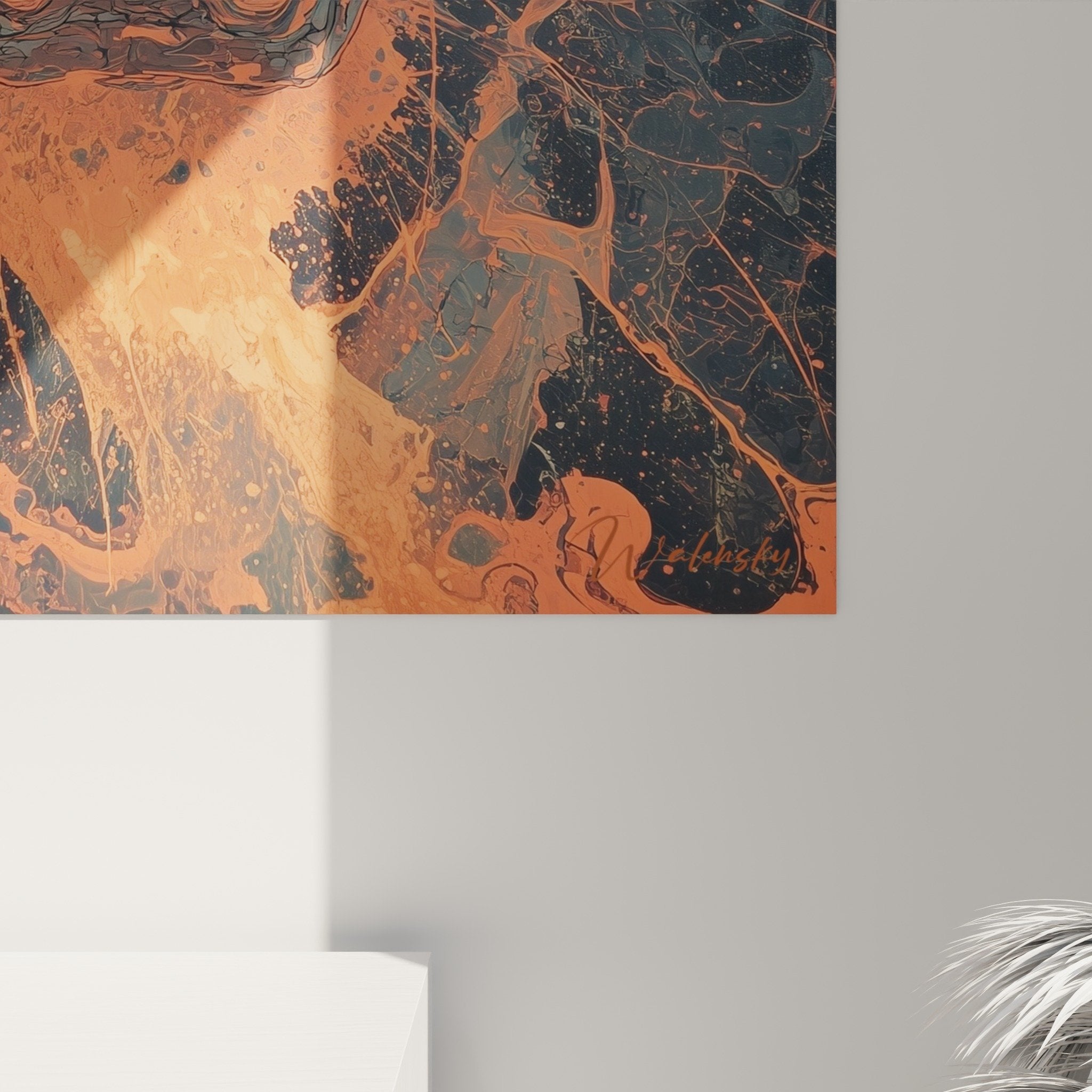 roaring lion wall art living room interior modern decor full view