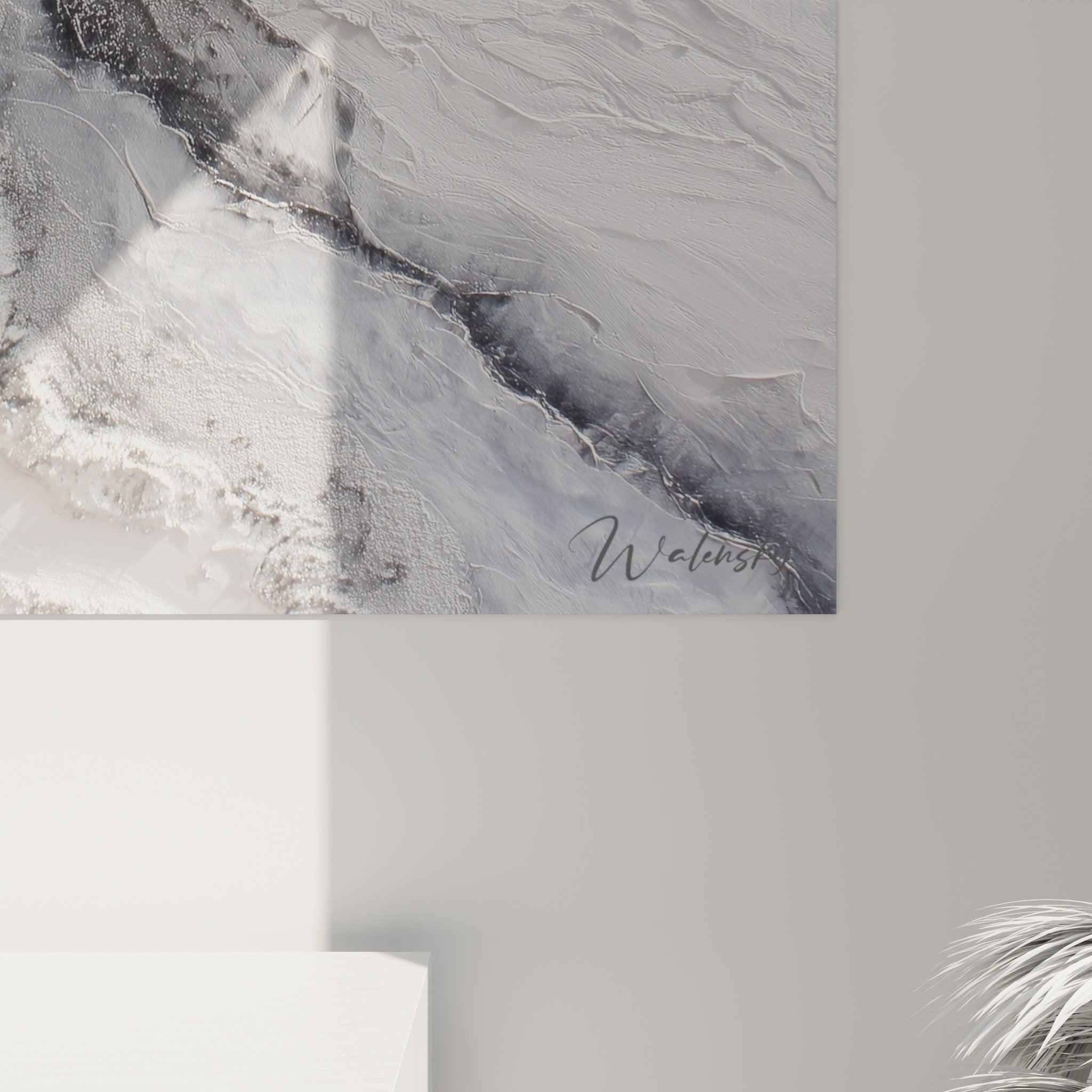 abstract marble gray white gold painting interior decoration modern feng shui metal