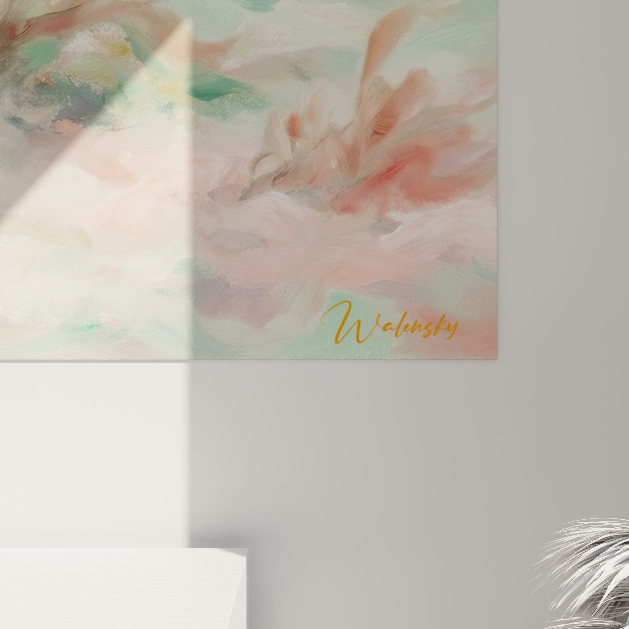 Gesamtansicht Wandbild Hummer Krustentier rot aquatische Atmosphäre Meeresdekoration