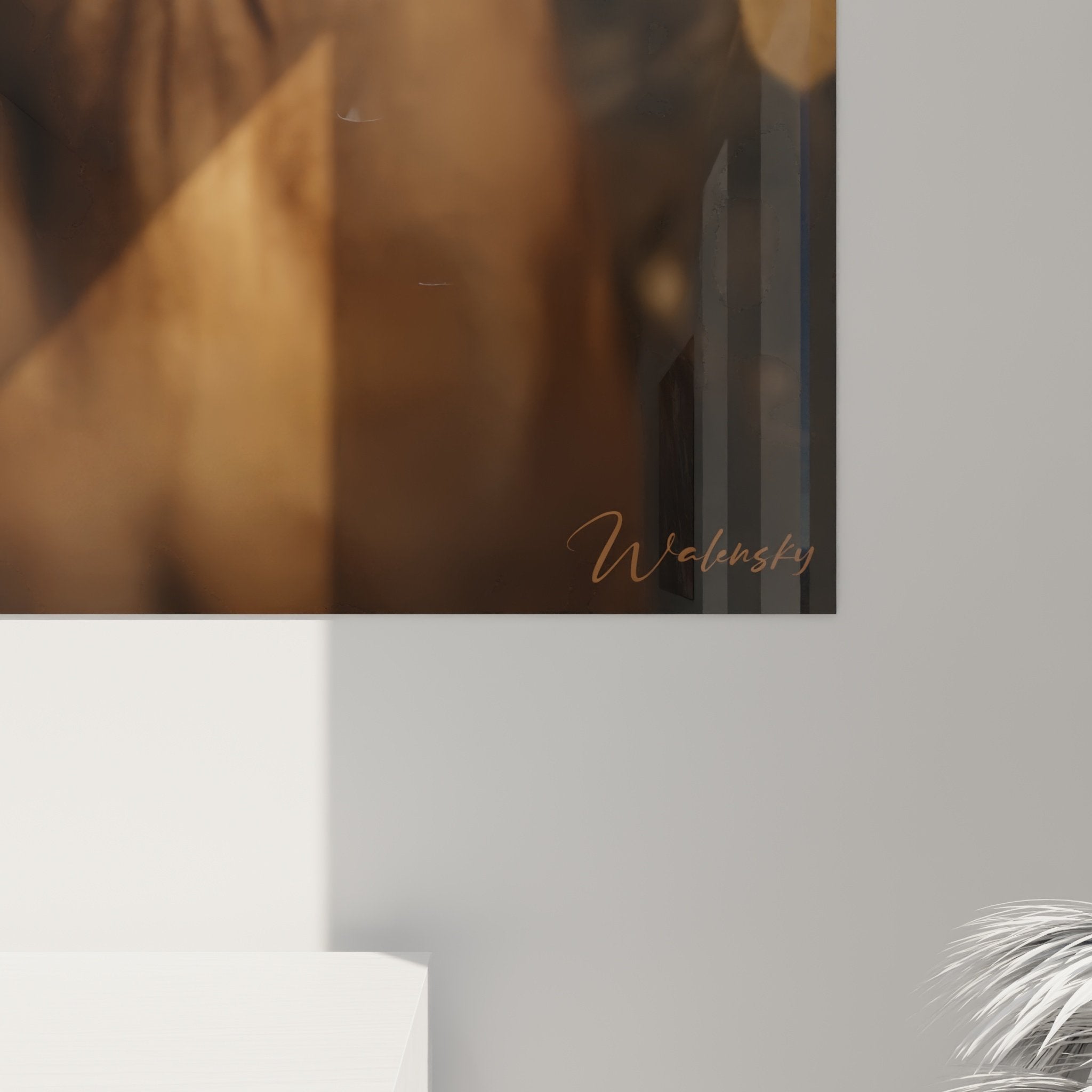Vue ensemble tableau Rhodesian Ridgeback portrait automnal decoration murale art animalier elegant