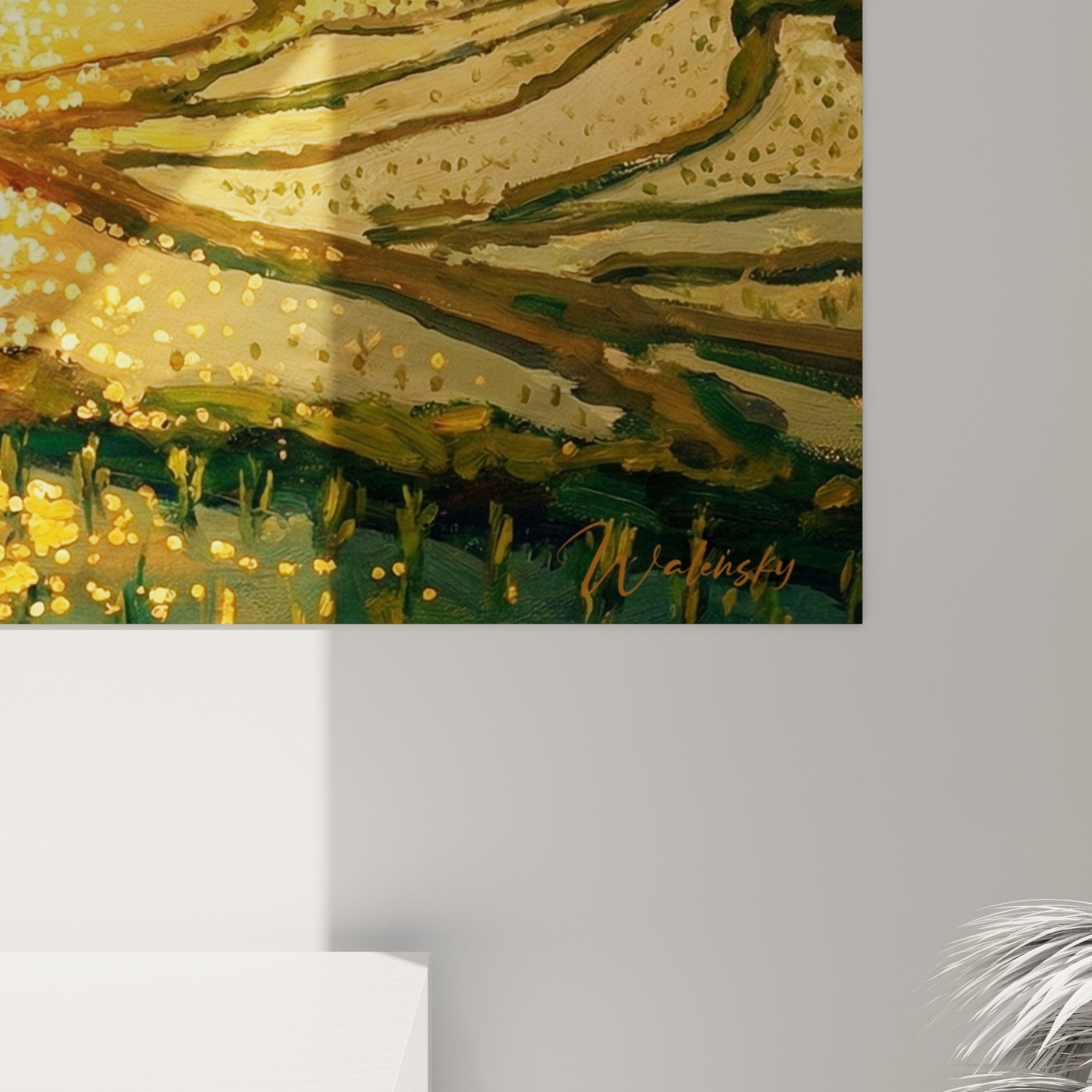 vue ensemble tableau rizieres bali decoration interieur moderne mur blanc luminosite naturelle