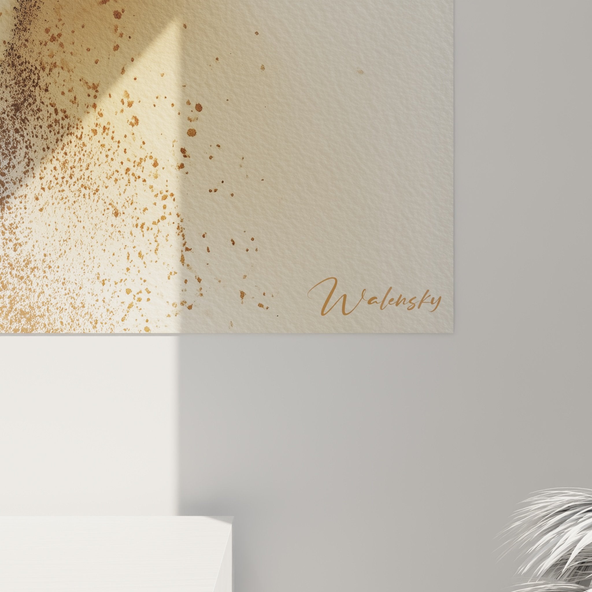 Vue ensemble tableau saint bernard aquarelle moderne decoration interieure style contemporain