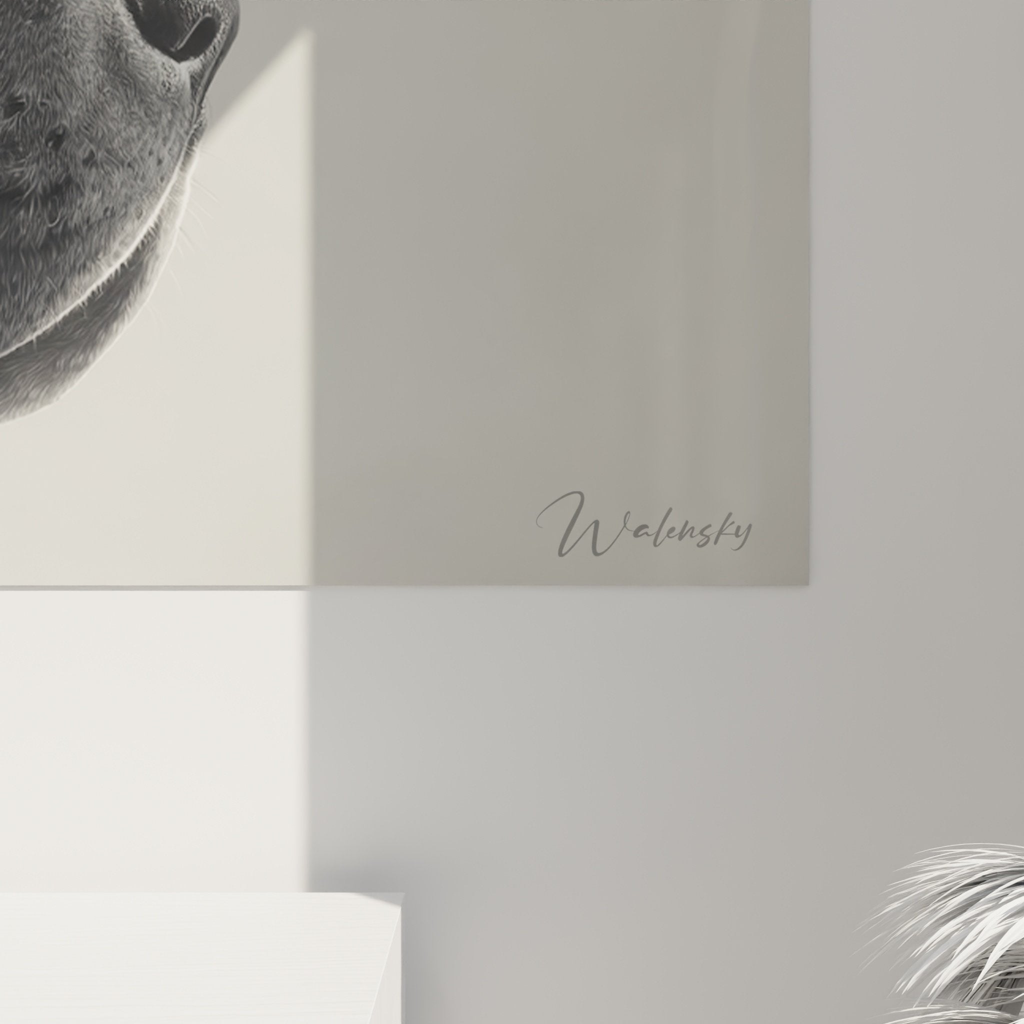 Vue ensemble tableau Shar Pei salon decoration murale moderne art photographique