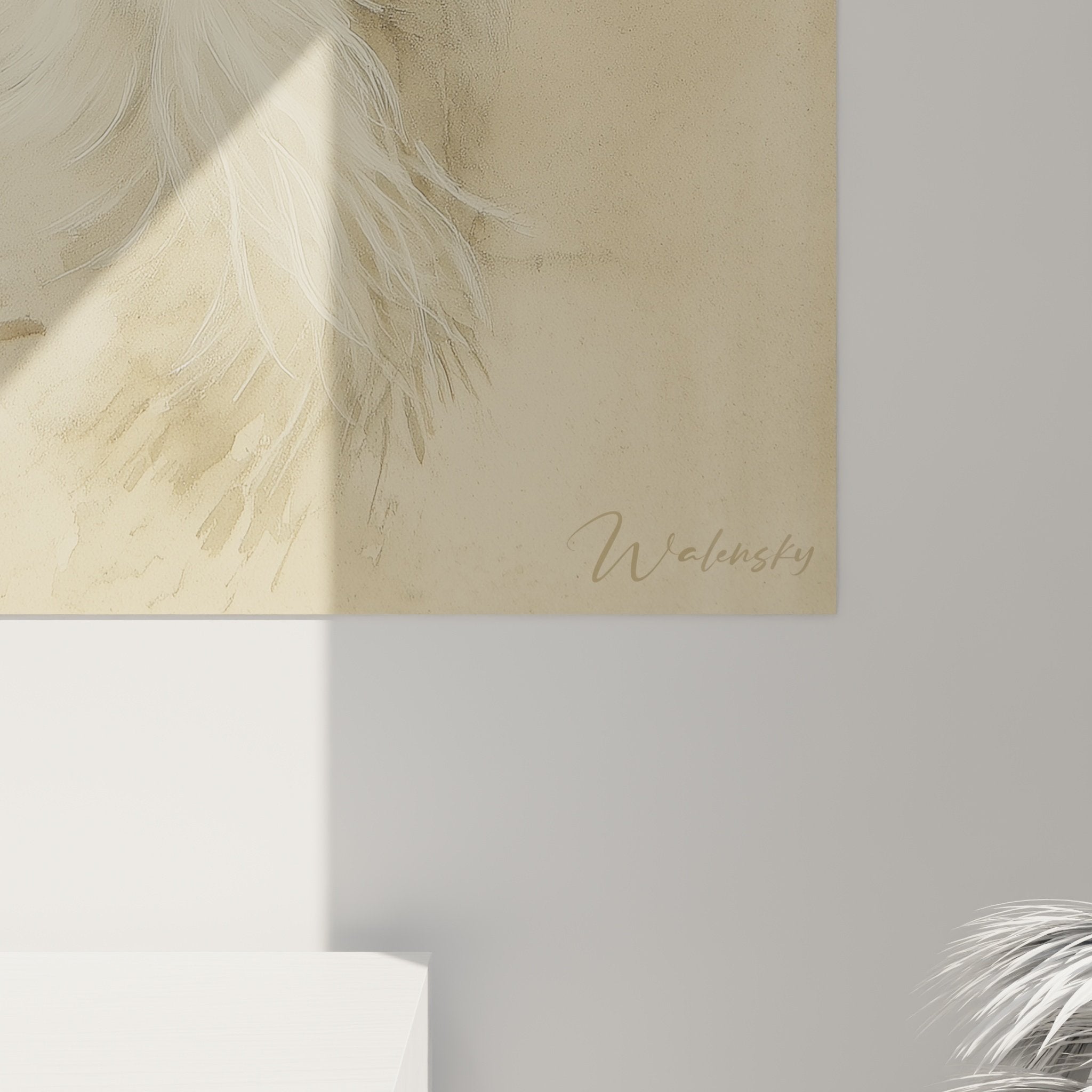 Vue ensemble tableau Springer Anglais portrait chien decoration interieure style classique