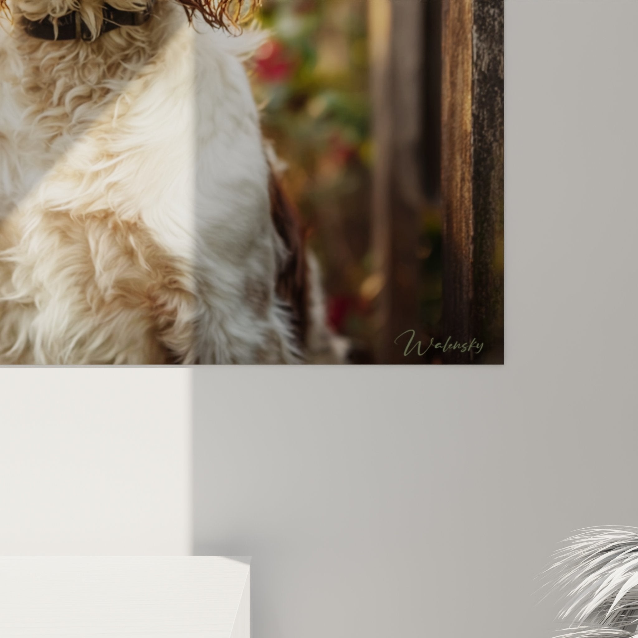 Vue d'ensemble tableau mural Springer Anglais jardin roses rouges décoration intérieur élégant