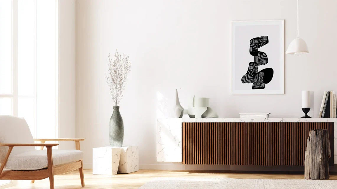 Tableau minimaliste : pilier d’une déco nordique réussie