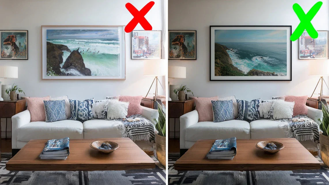 Tableaux encadrés ou non dans une déco déjà semi-guidée ?